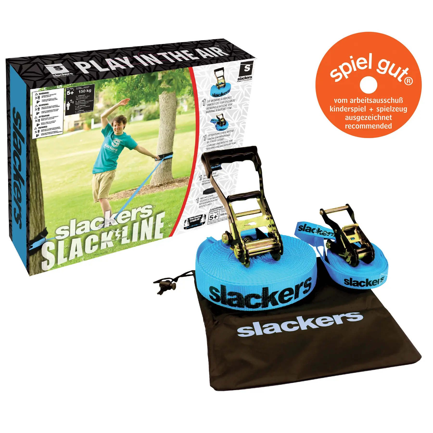 0859215007195 - SchildkrÃ¶t-Funsports Slackers Slackline Classic mit Teaching Line - B-Ware neuwertig