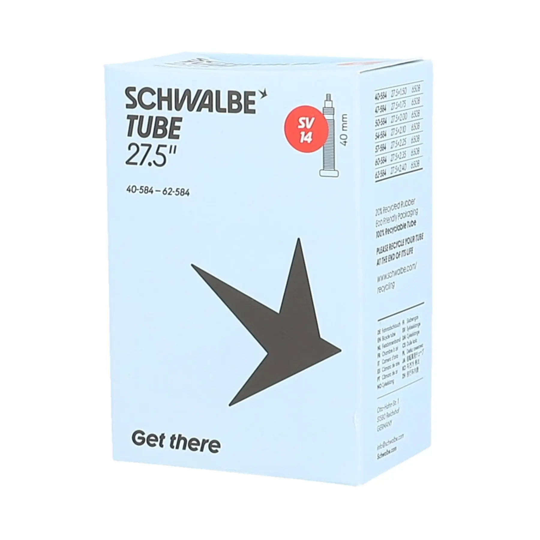 Image of Presta-Ventilschlauch Schwalbe Standard SV14