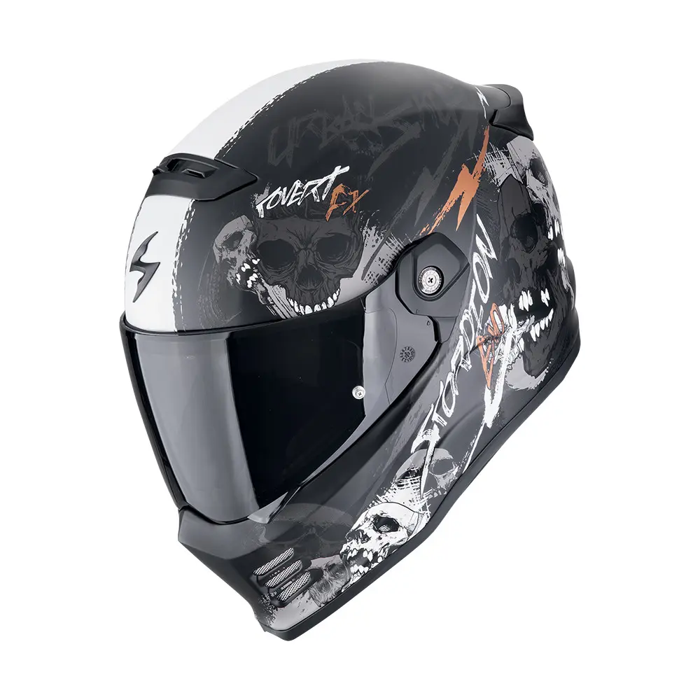 Motorrad-Integralhelm Scorpion Covert Fx Skullz