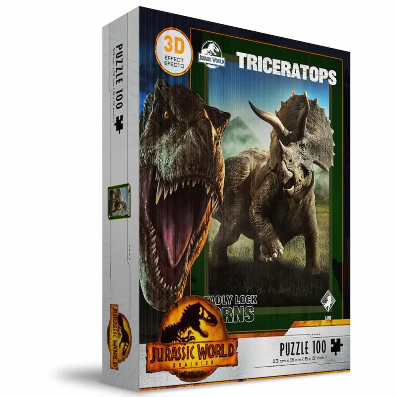 Puzzle mit 100 Teilen SD Toys Jurassic World Triceratops 3D