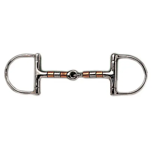 Mors pour cheval anglaise à anneaux en D avec bouche en cuivre Sefton