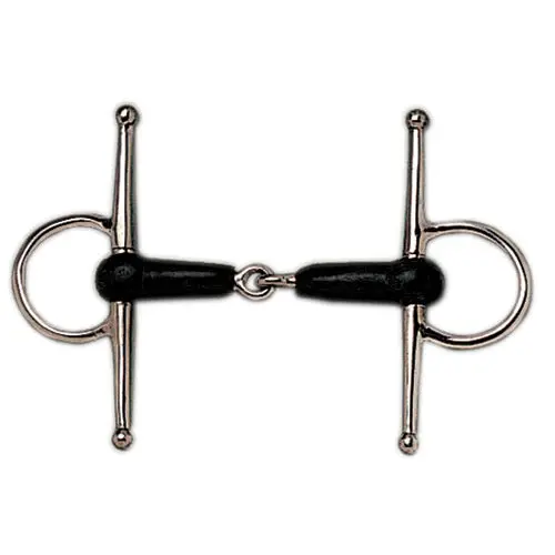 Mors pour cheval anglaise avec embout en caoutchouc fendu Sefton