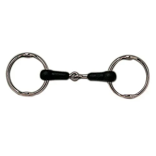 Mors pour cheval anglaise anneau d'ascenseur sefton avec bouche en caoutchouc Sefton