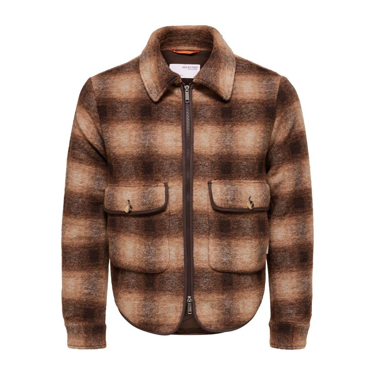 5715306893038 - Jacke mit Karomuster Modell SLHHOPE BOILED WOOL JACKET