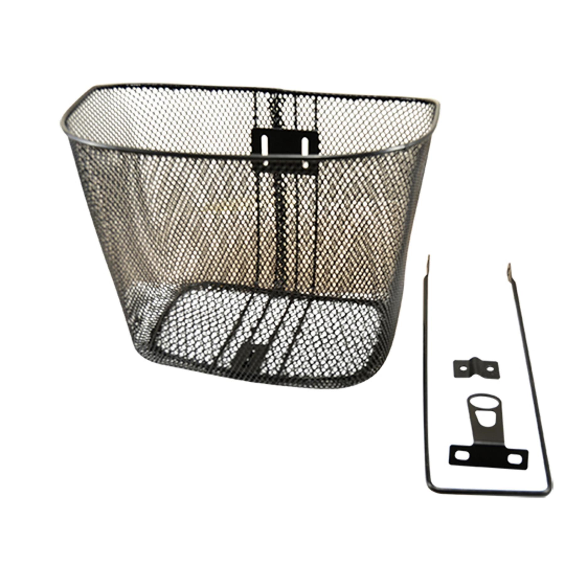 Velo Store - UK Front bike basket steel mesh plastic coating city fork and wheel mount Sélection CGN Cycle | Extra 10% off with Subscription, Postage £16.79 to UK Fedex.