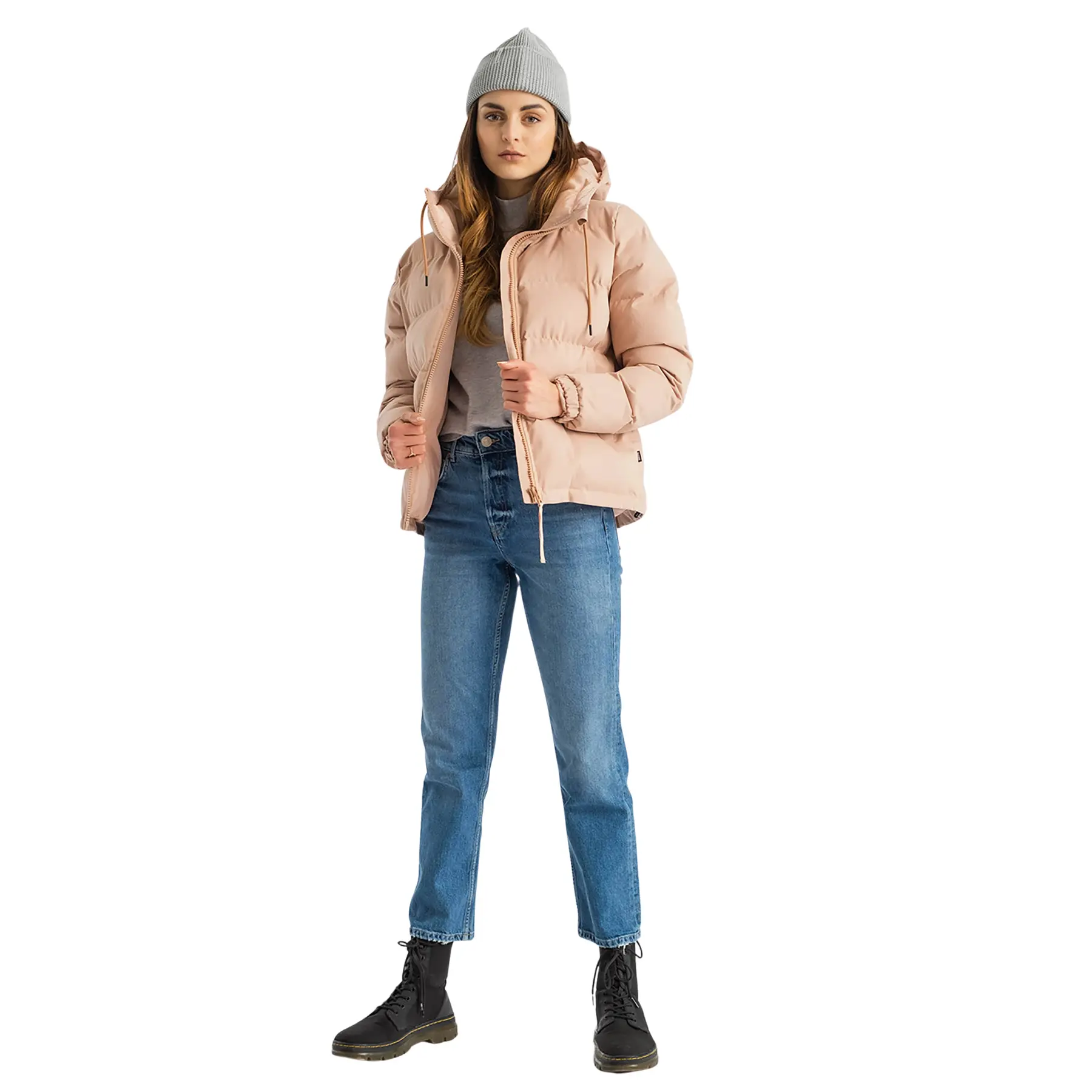 5710864699153 - Selfhood - Womens Hooded Puffer Jacket - Mantel Gr S beige rosa 5710864699153 - Selfhood - Womens Hooded Puffer Jacket - Mantel Gr S beige rosa