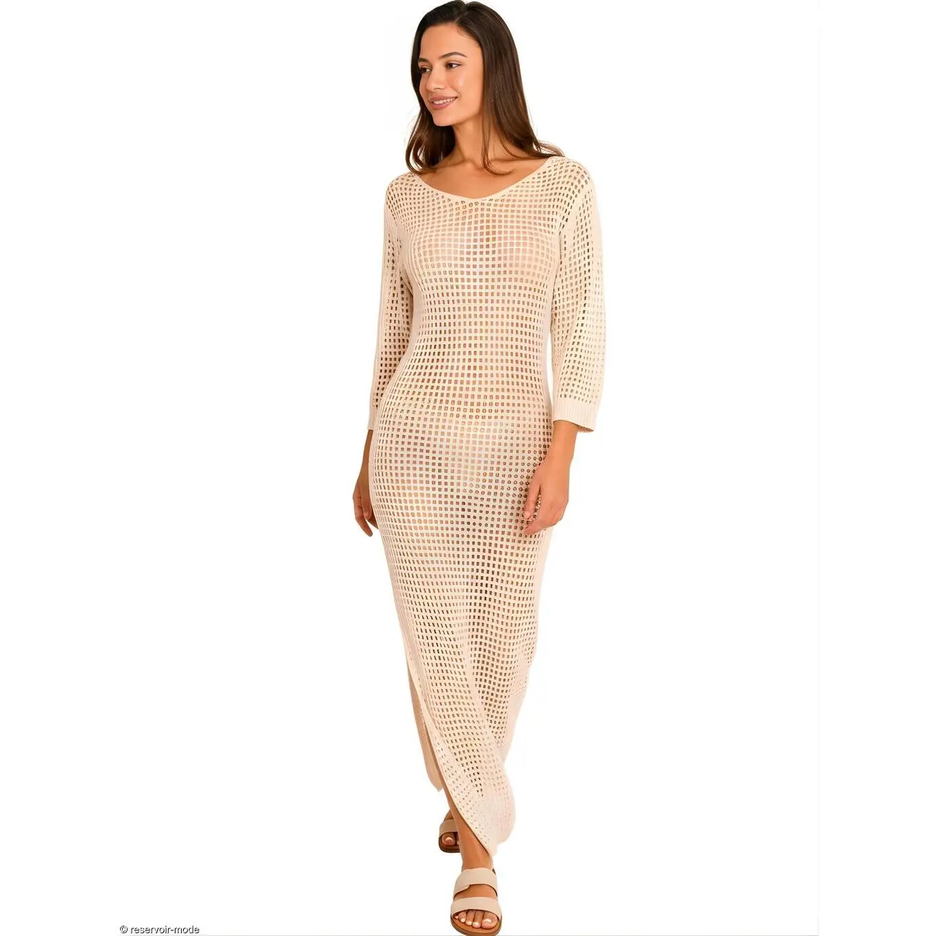 Image of Strandkleid mit langen Ärmeln Damen Selmark Complementos