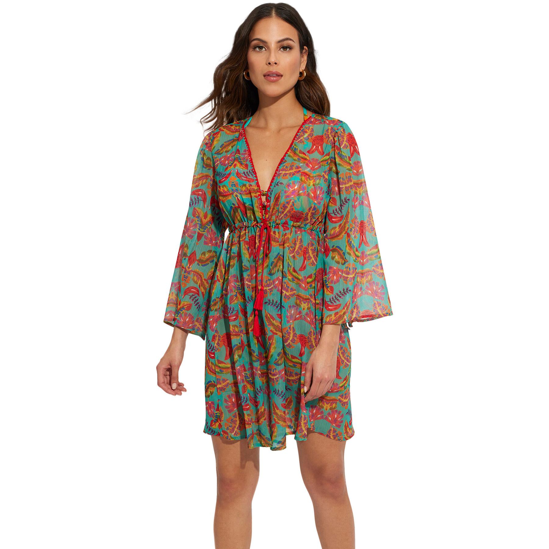 8445073794135 - Strandtunika mit langen Ärmeln für Damen Polinesia