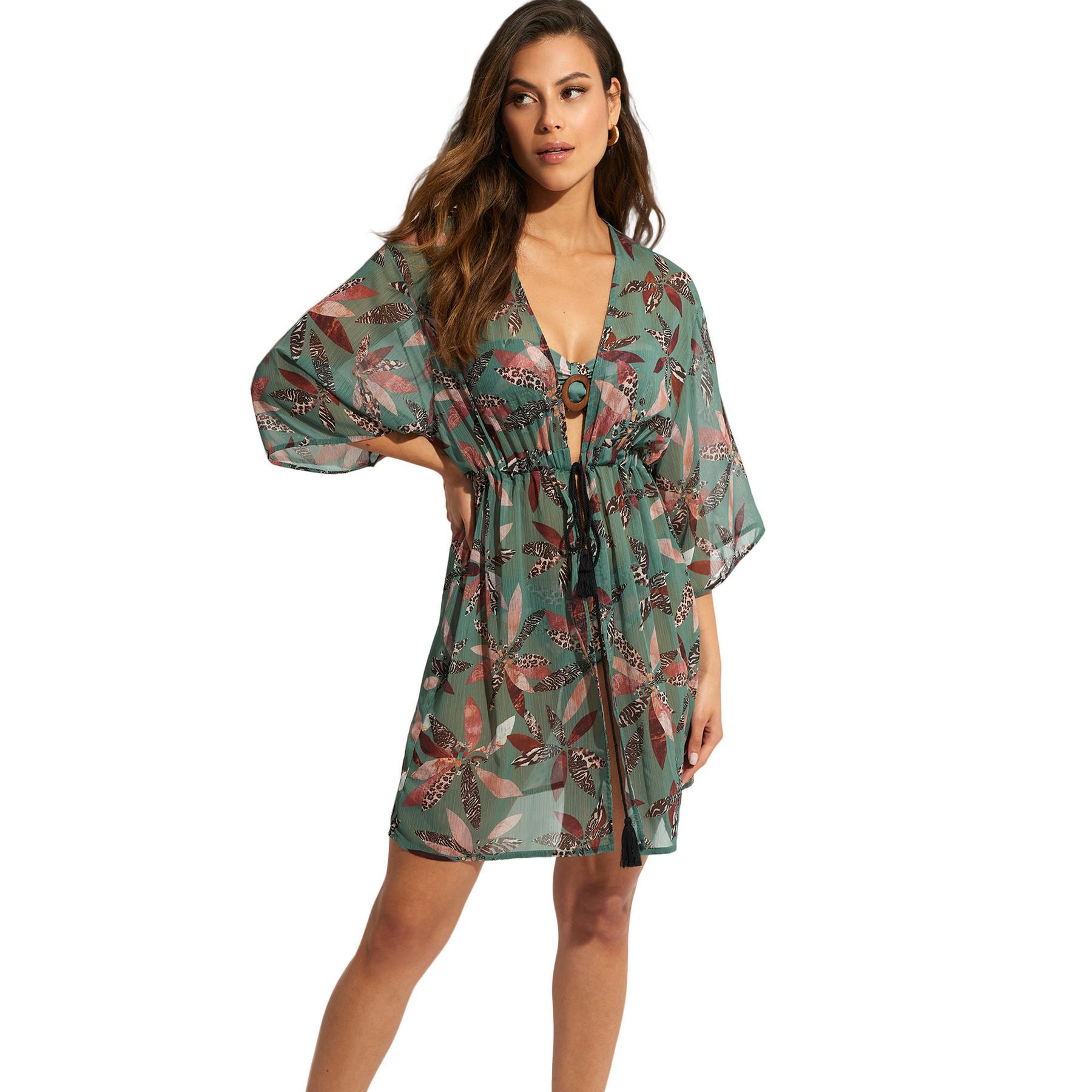 Tunica da spiaggia a maniche tre quarti donna  Jamaica