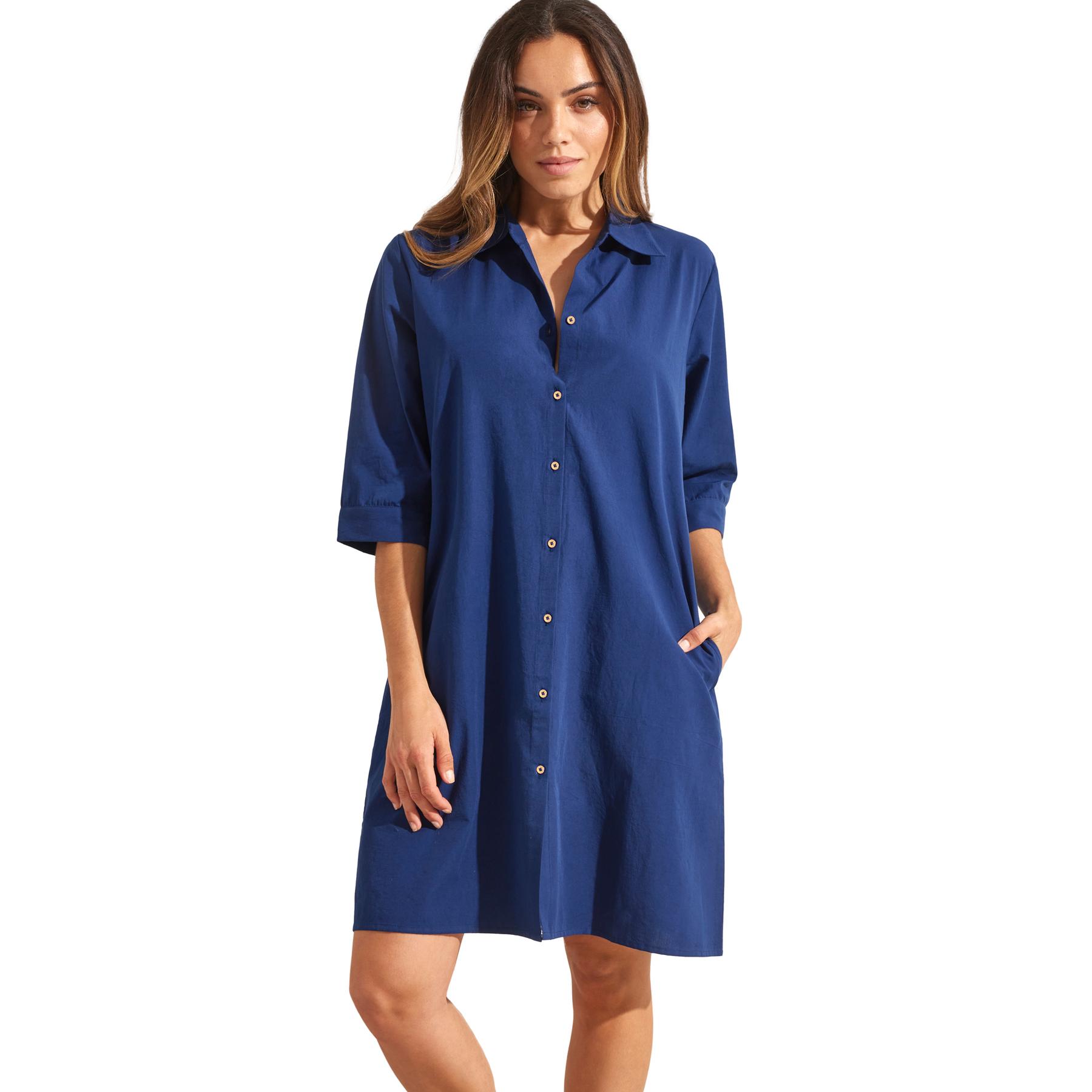 8445073866856 - Sommerhemdkleid mit halblangen Ärmeln für Frauen Atlantis