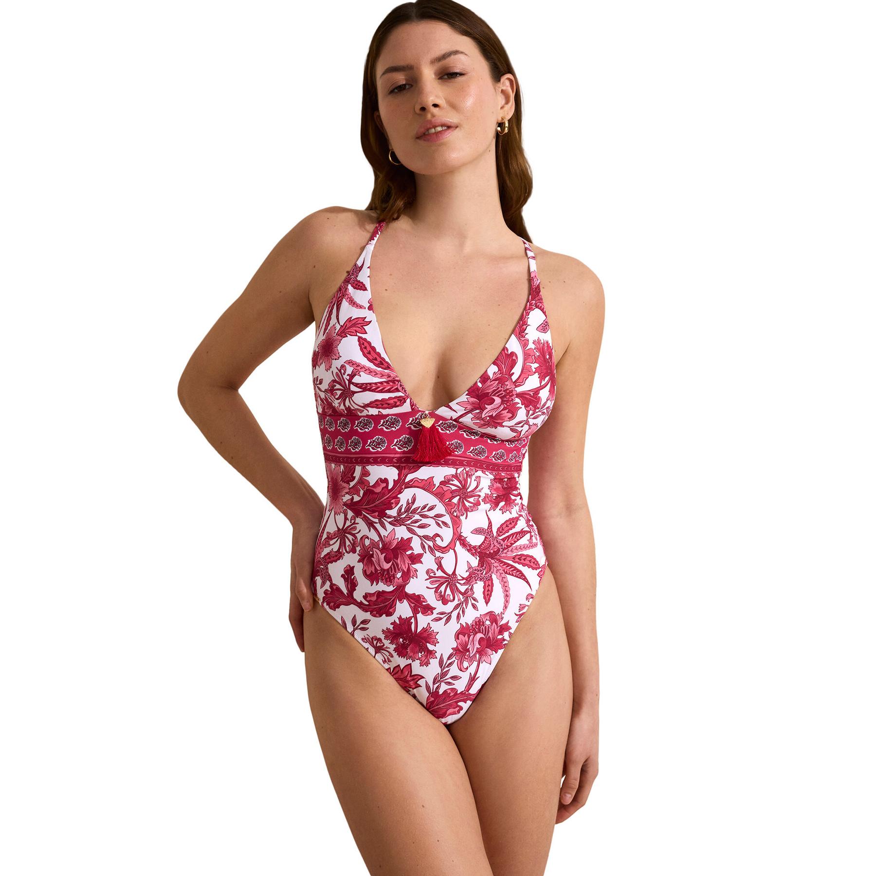 8445073875964 - Einteiliger Badeanzug mit vorgeformtem Dreieck für Frauen Acanthus