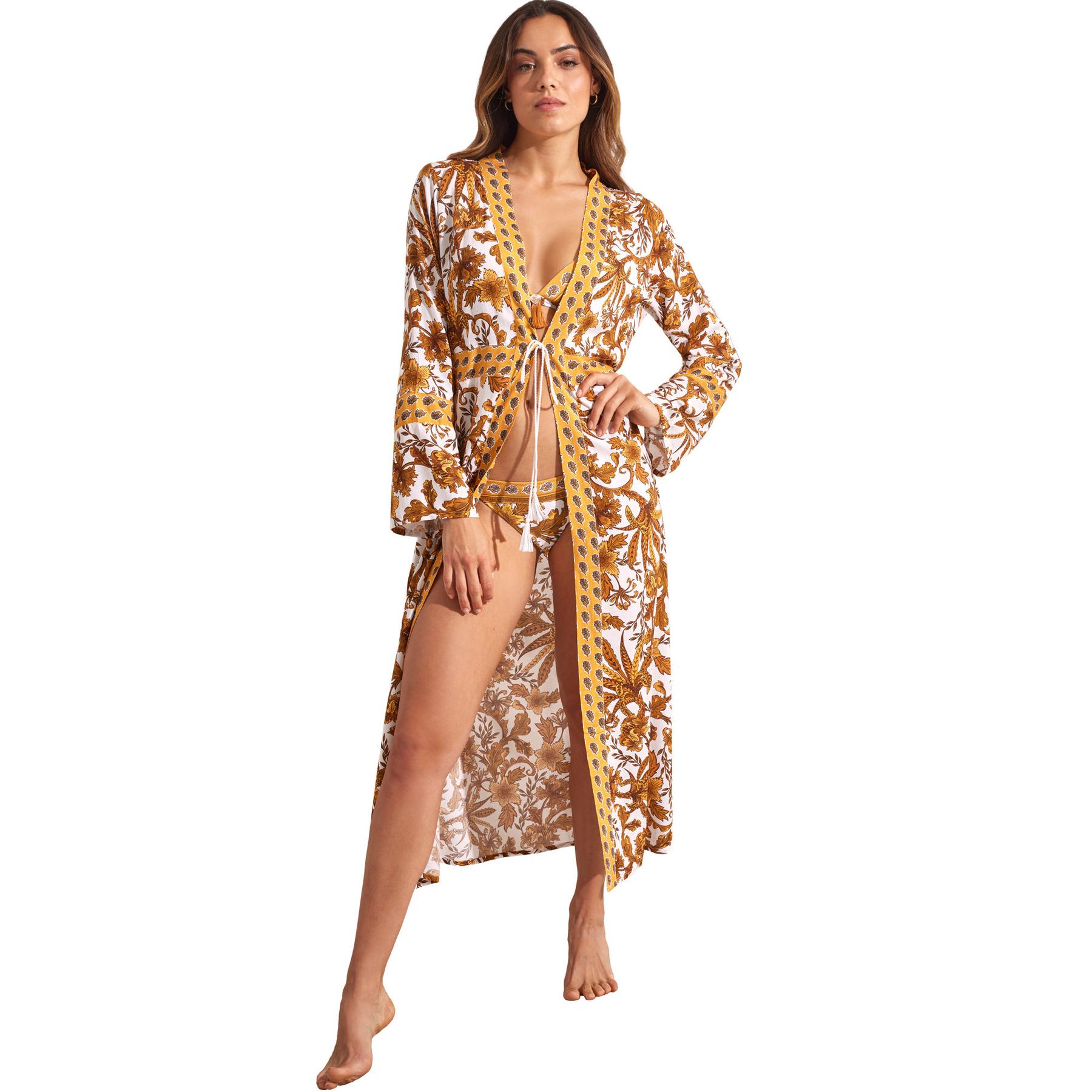Kimono lungo da spiaggia donna  Acanthus