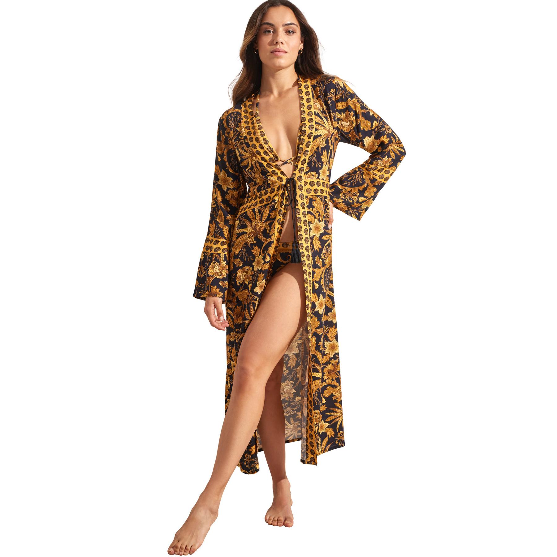 Kimono lungo da spiaggia donna  Acanthus