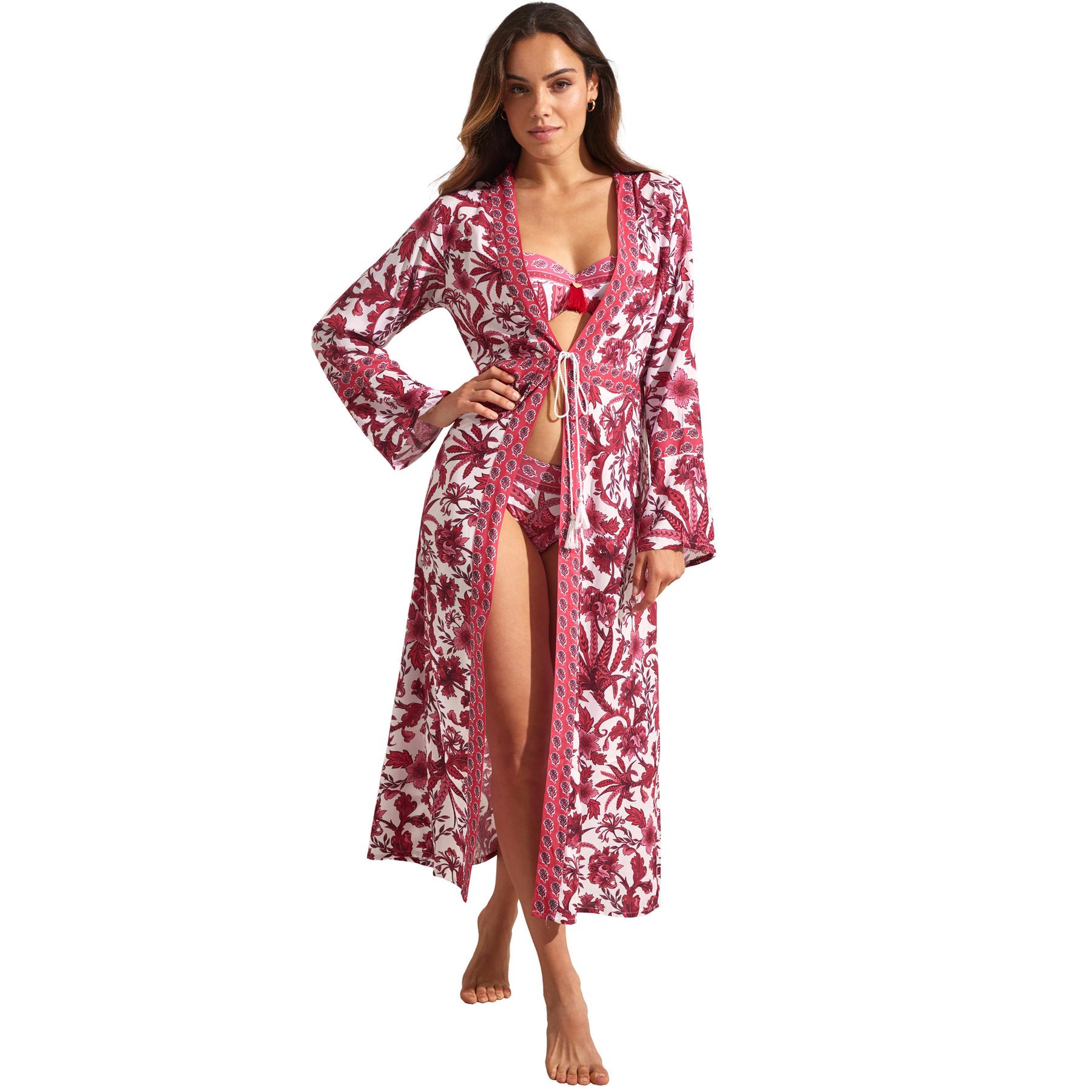 Kimono lungo da spiaggia donna  Acanthus