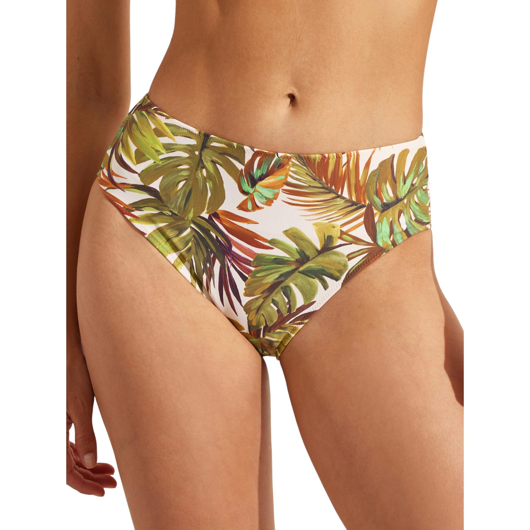 8445073889916 - Damen-Bikinihose mit hoher Taille Jade