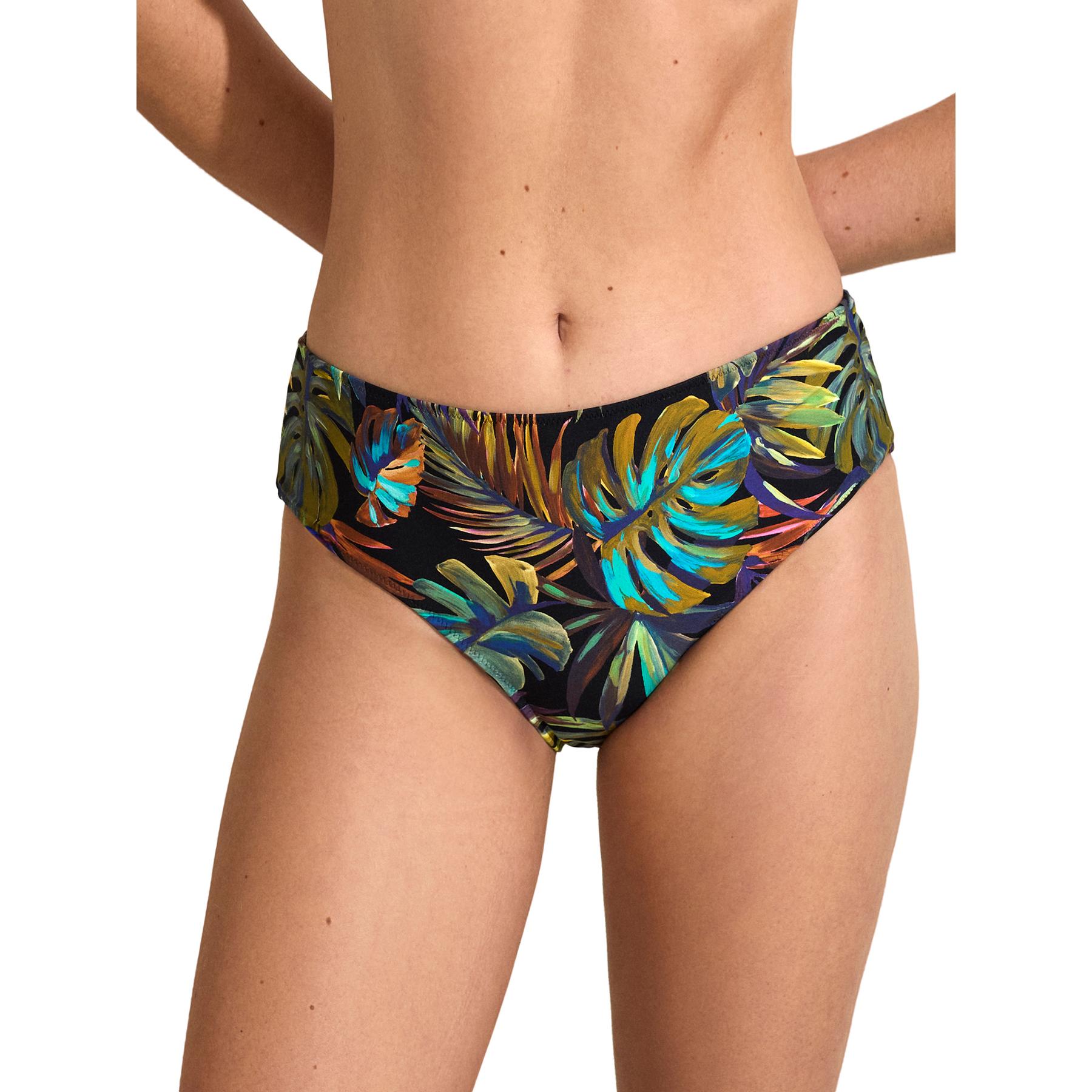 8445073889855 - Damen-Bikinihose mit hoher Taille Jade