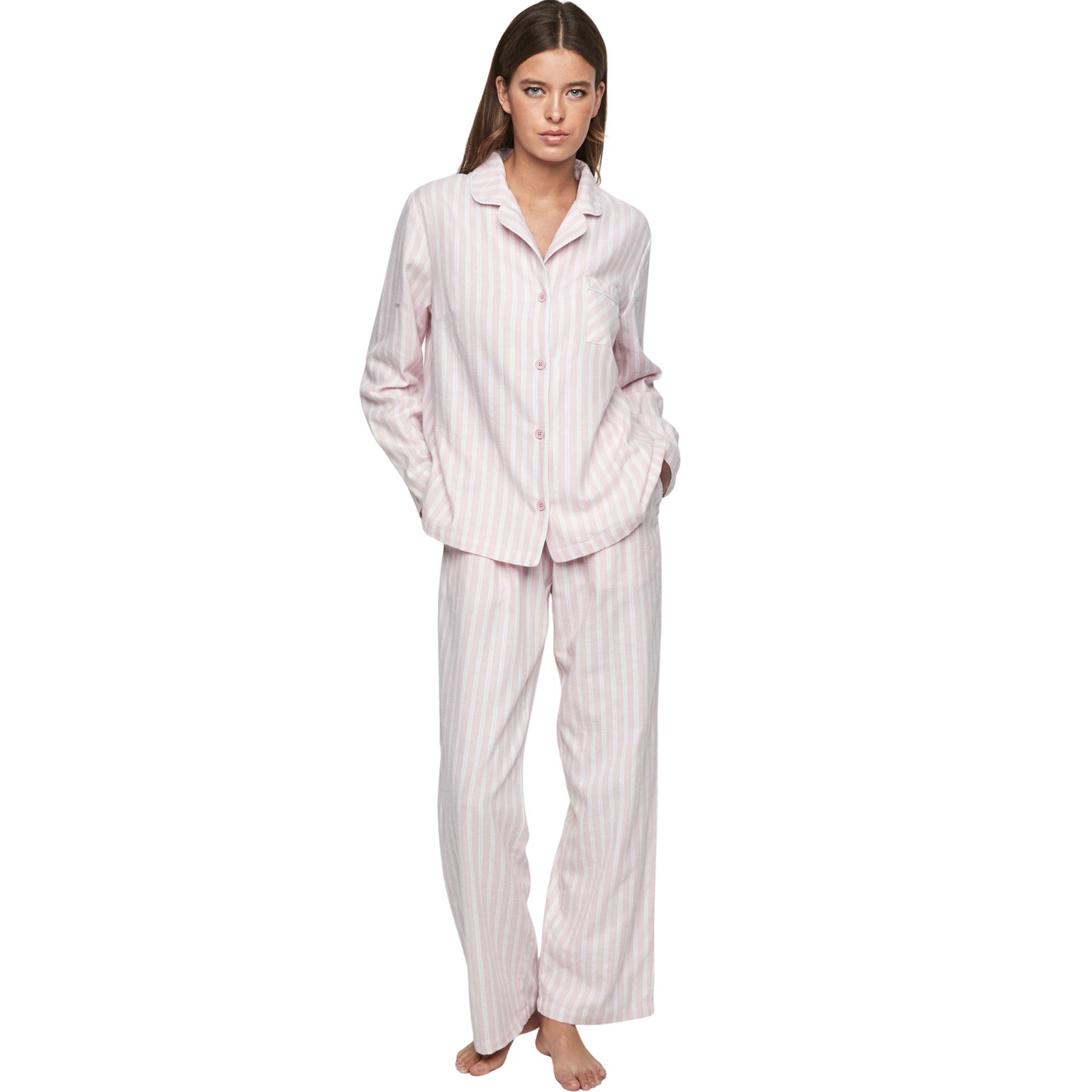 Pigiama pantalone e camicia a maniche lunghe donna  P105 Oxford