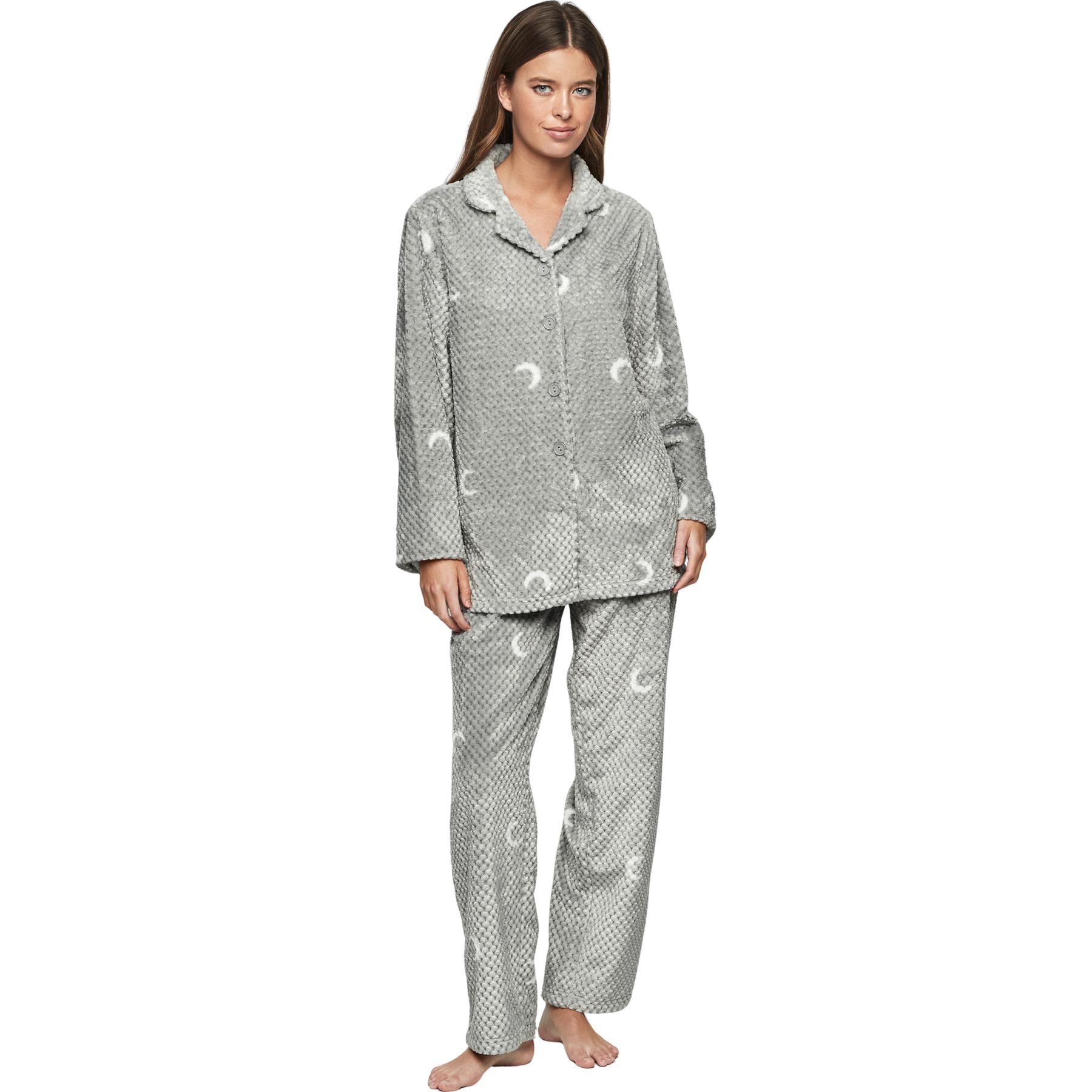 Pigiama pantalone e camicia a maniche lunghe donna  P112 Etoile de soir