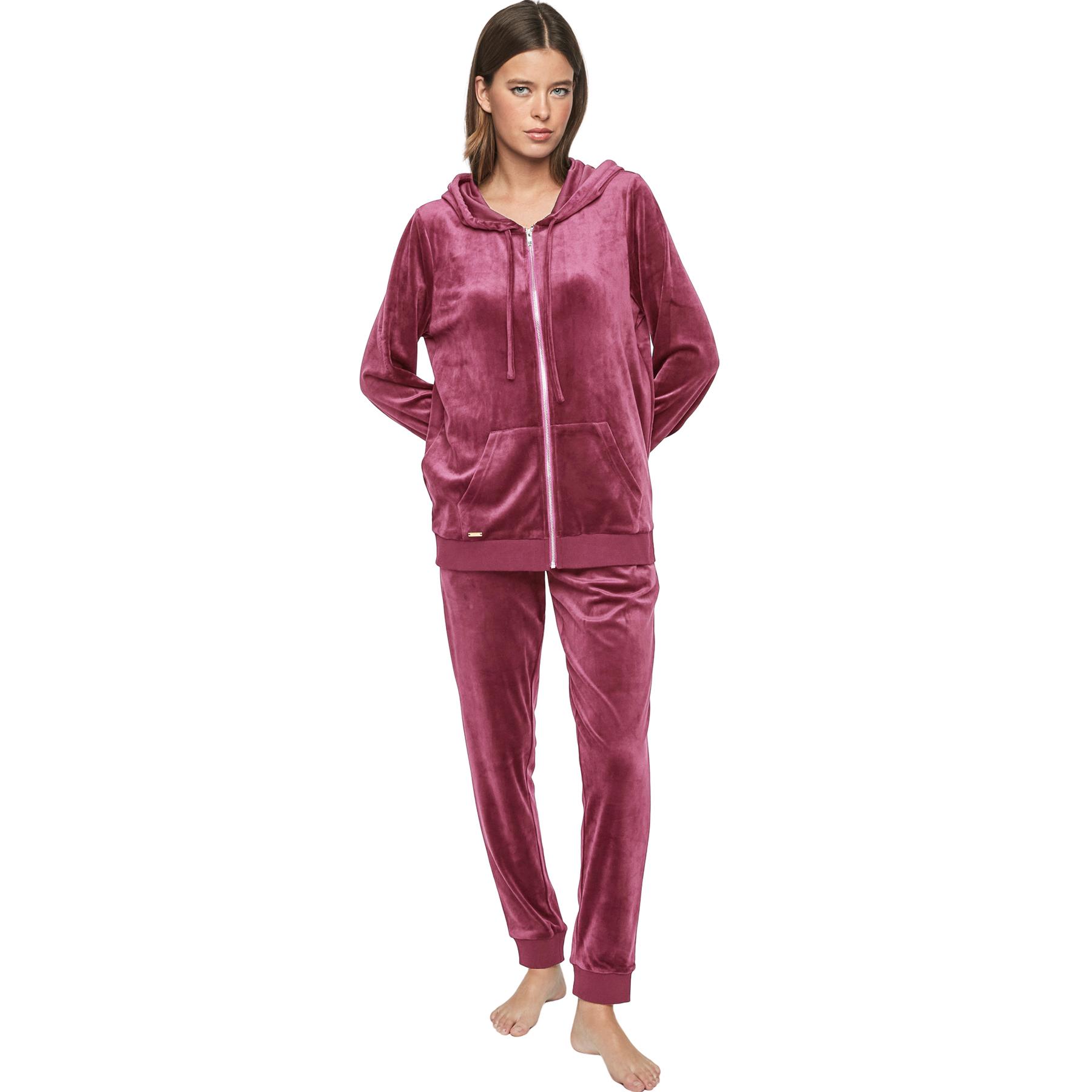 Pigiama con felpa con cappuccio zip per donna  P115 Sport