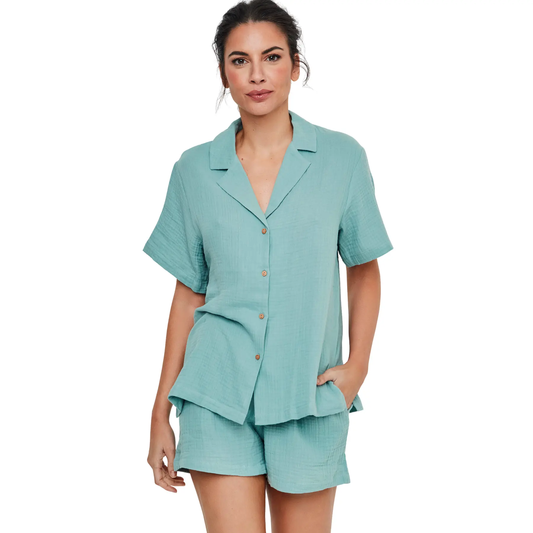 Pigiama maglietta maniche corte e shorts donna  P119