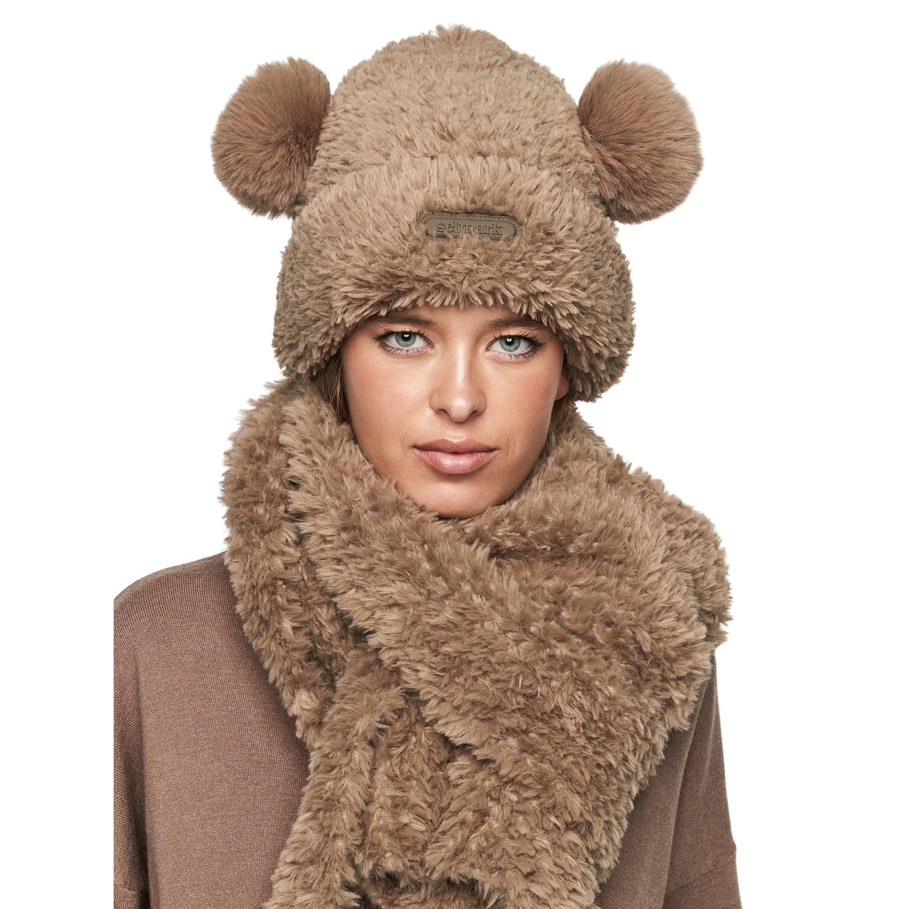 8445073923009 - Damen Schal und Mütze mit Ohren PC1 Style ADD