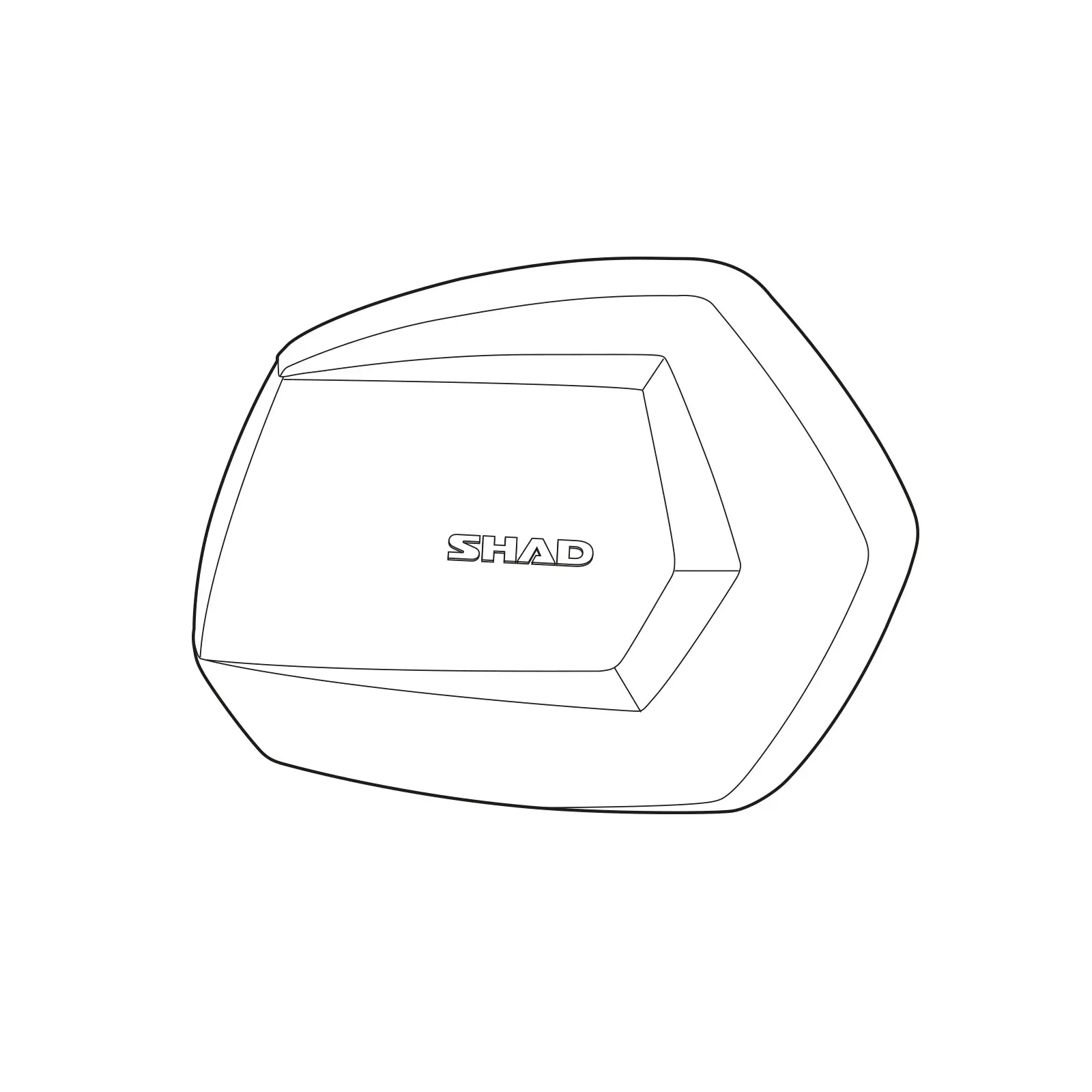 Topcase-Deckel rechts Shad sh35 aluminium