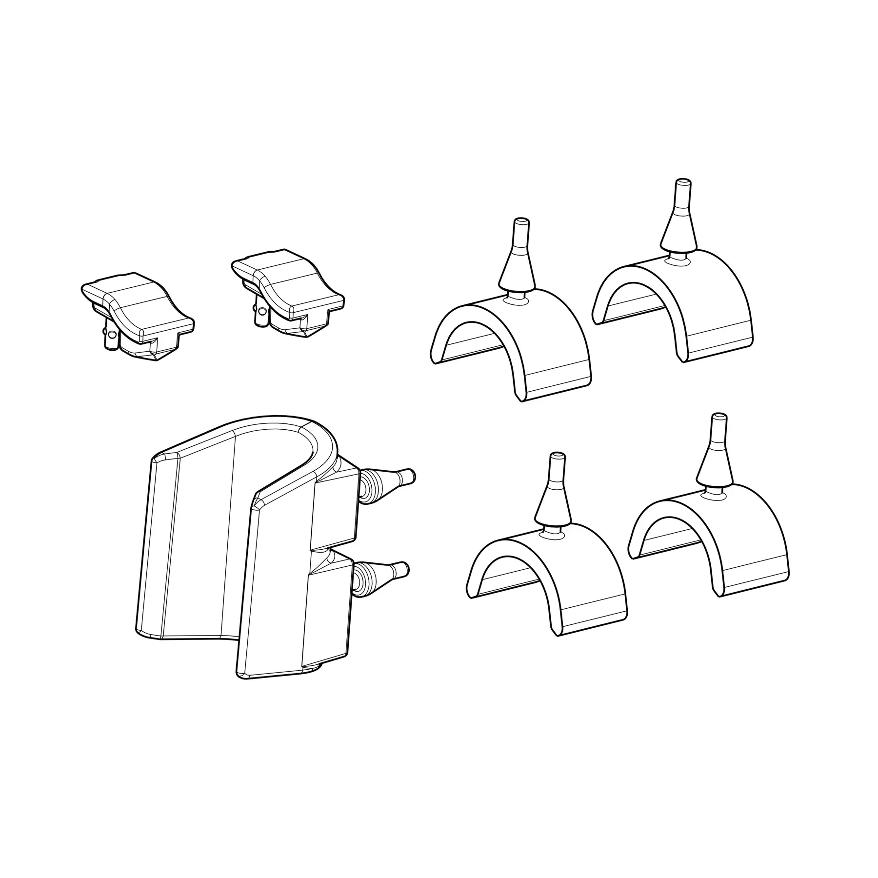 Tampons caoutchouc pour valises Shad SH38X