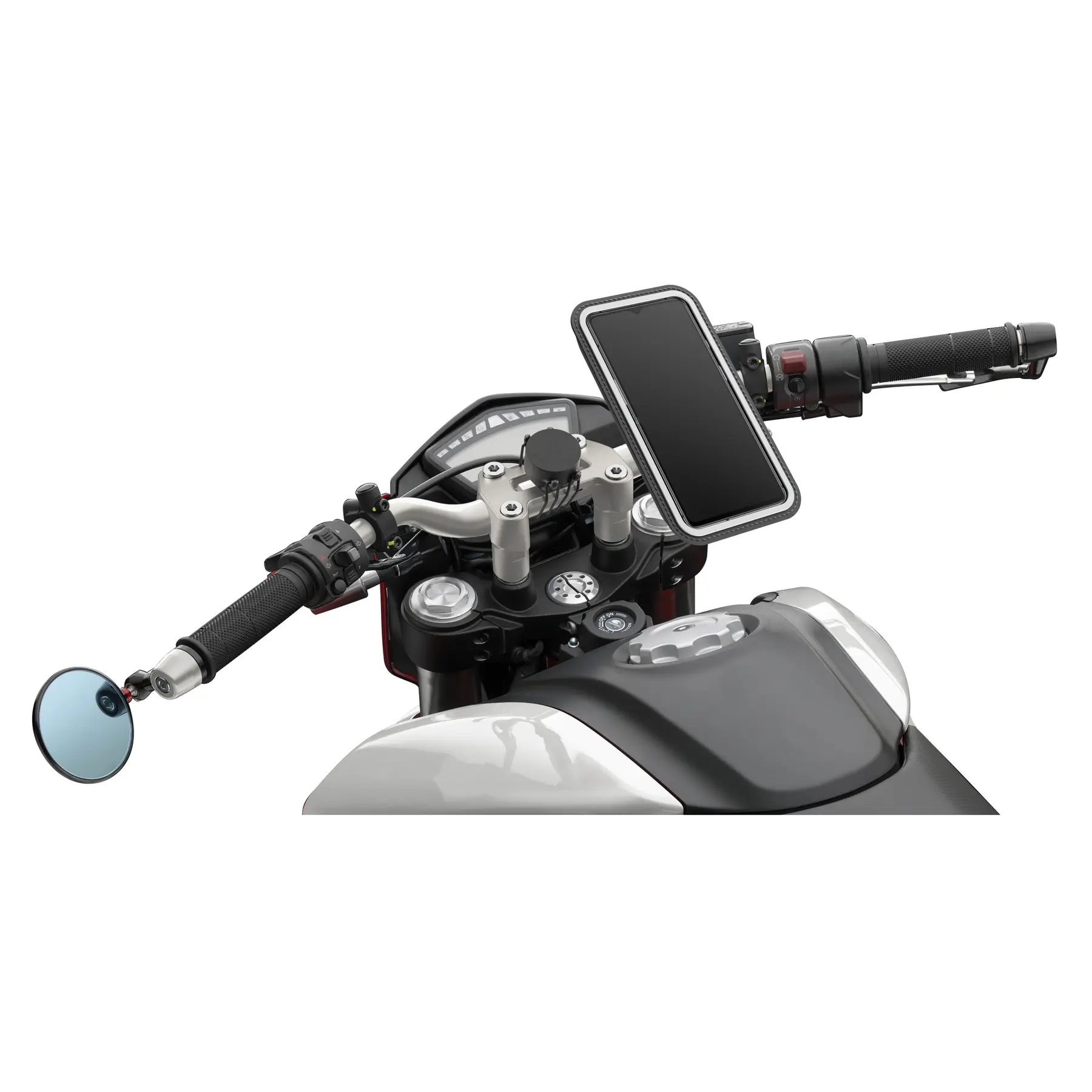 Klassische Motorrad-Smartphone-Halterung und Metallplatte Shapeheart