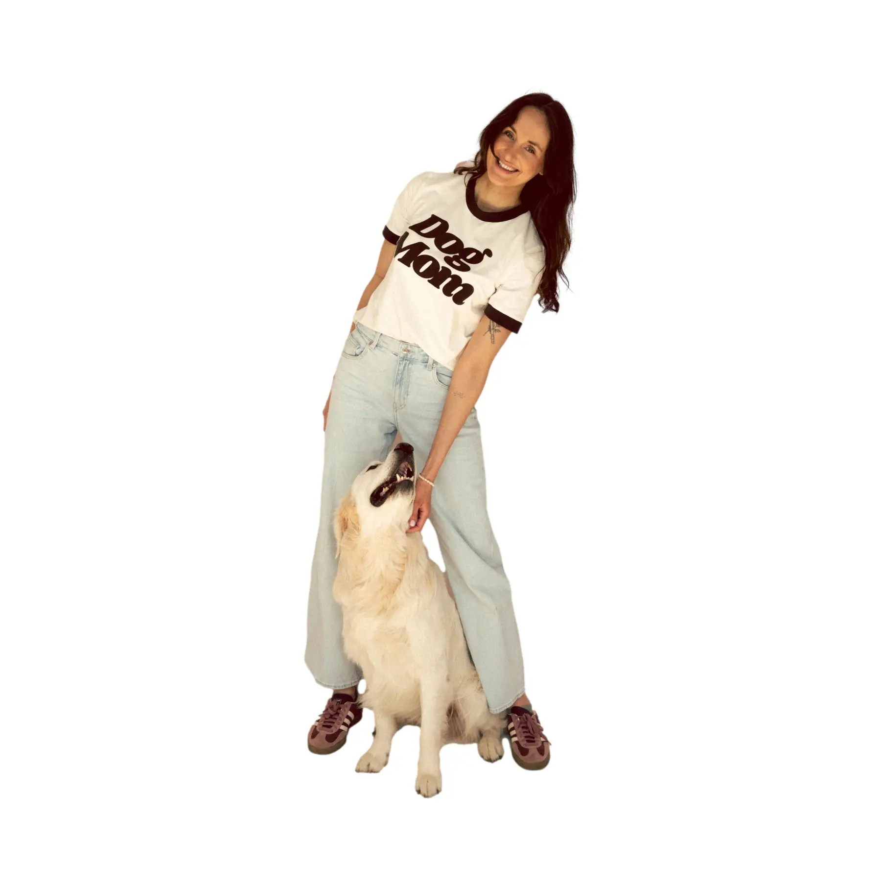 Image of Damen T-Shirt She is Sunday Dog Mom