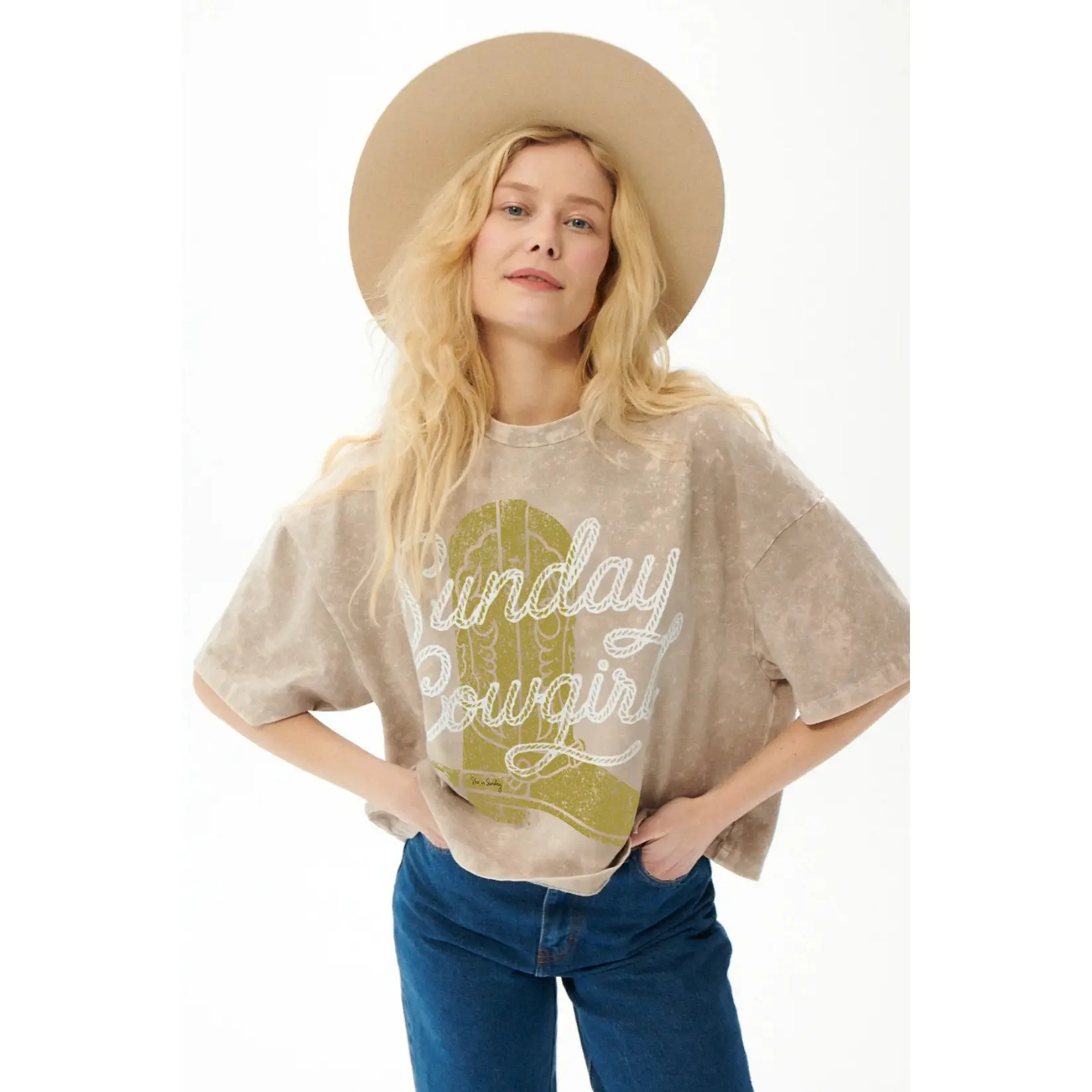 Image of Damen T-Shirt She is Sunday Texas