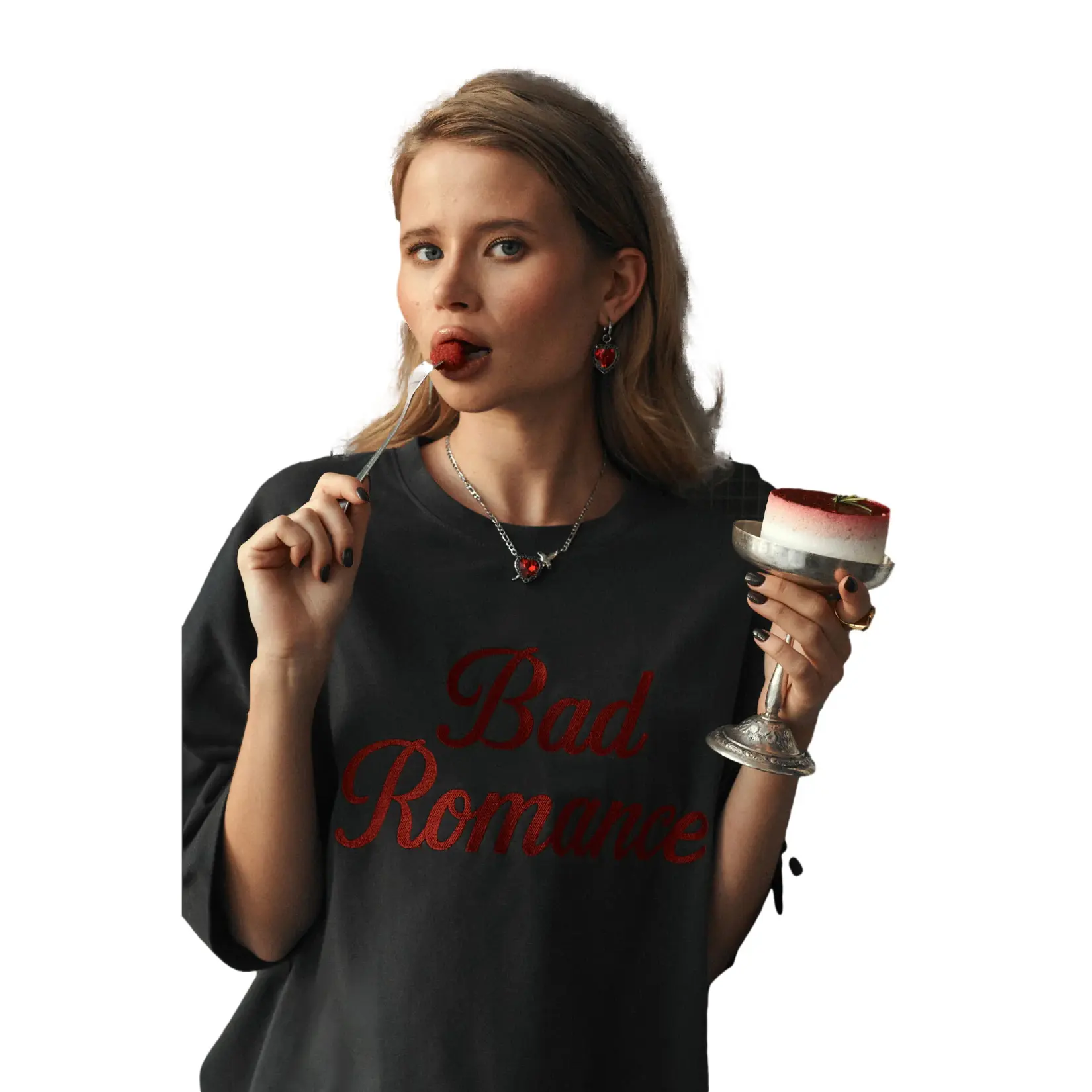 Image of Damen T-Shirt She is Sunday Bad Romance