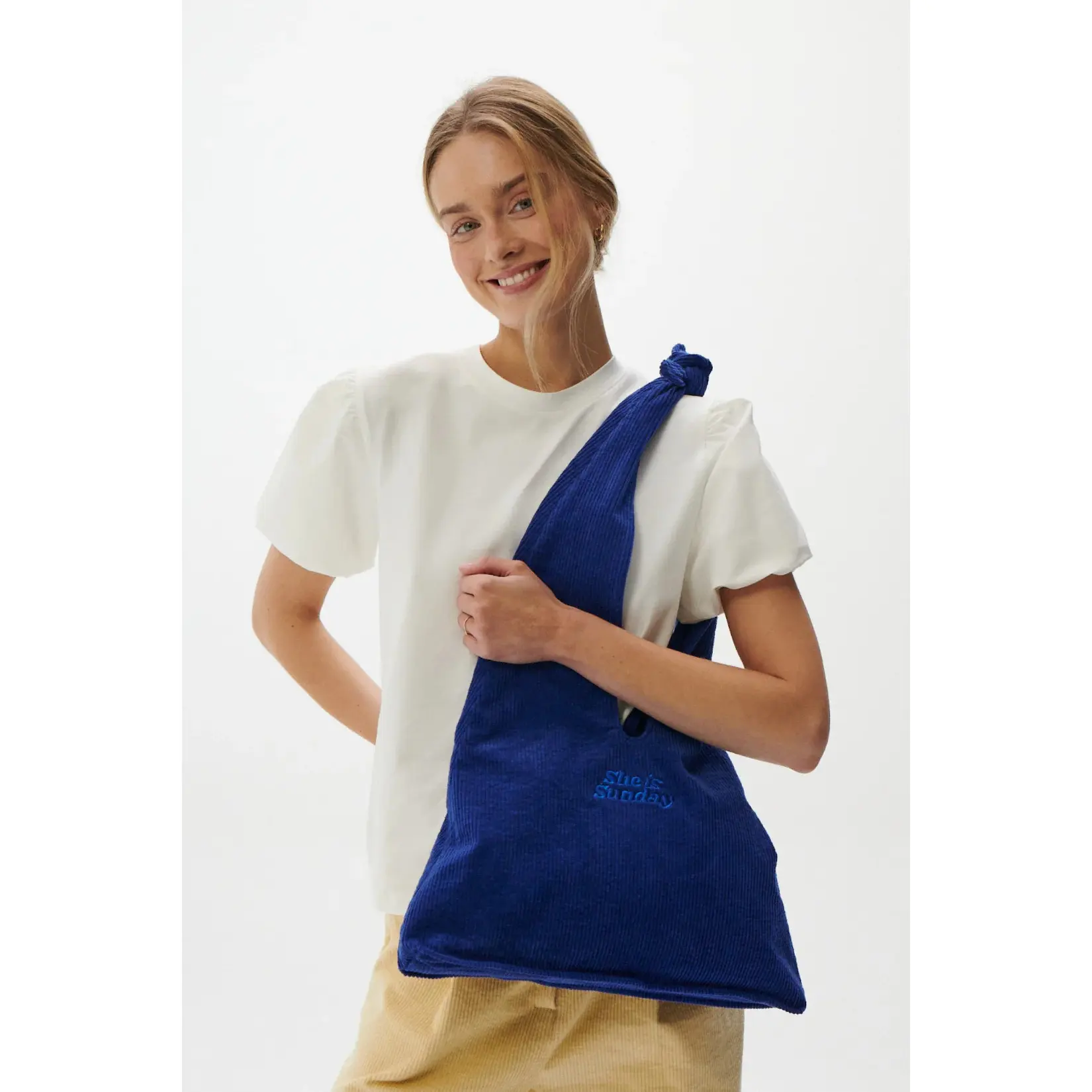 Tote Bag aus Samt Damen She is Sunday Nordic