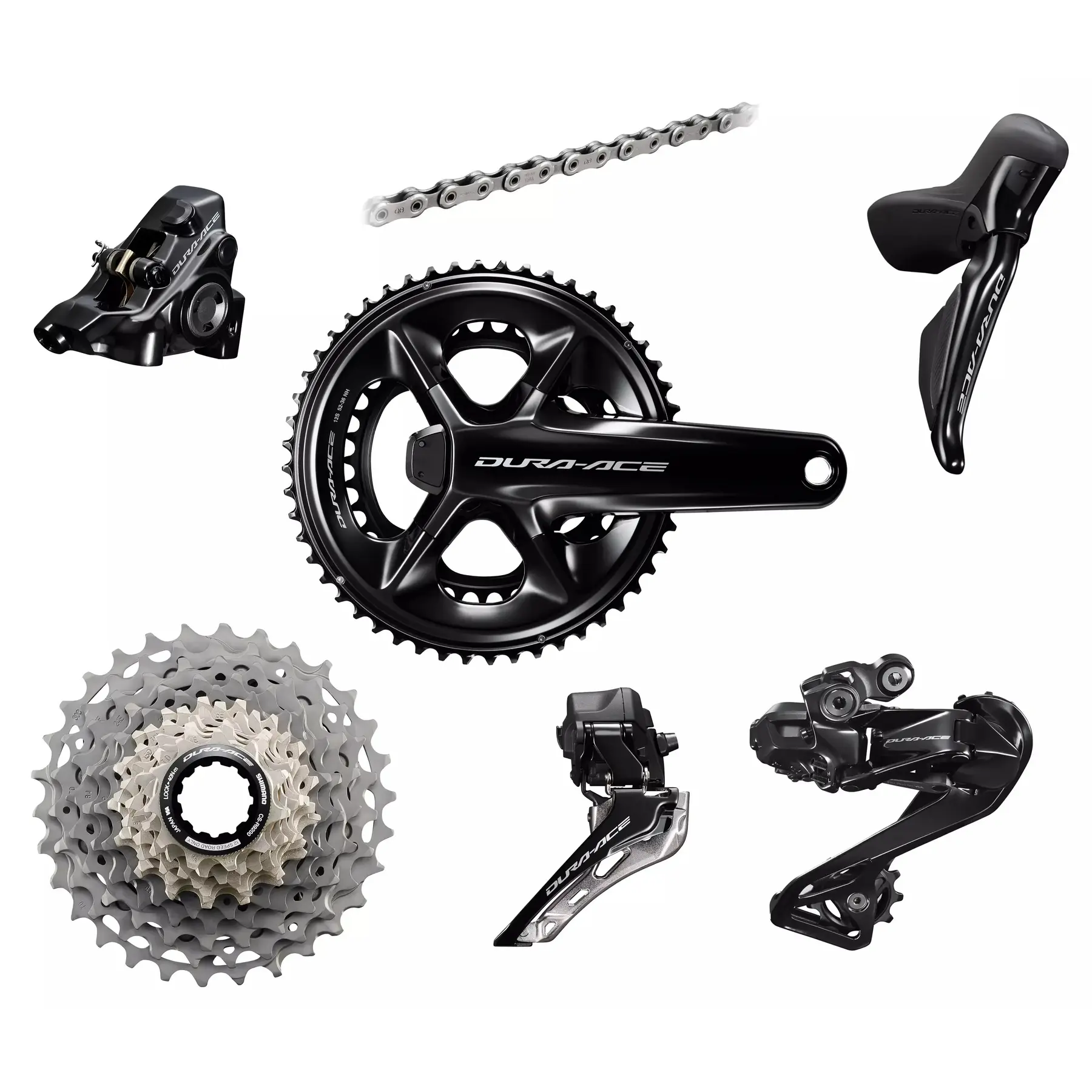 Vollständige Gruppe Shimano Dura Ace DI2 R9270P 52x36T