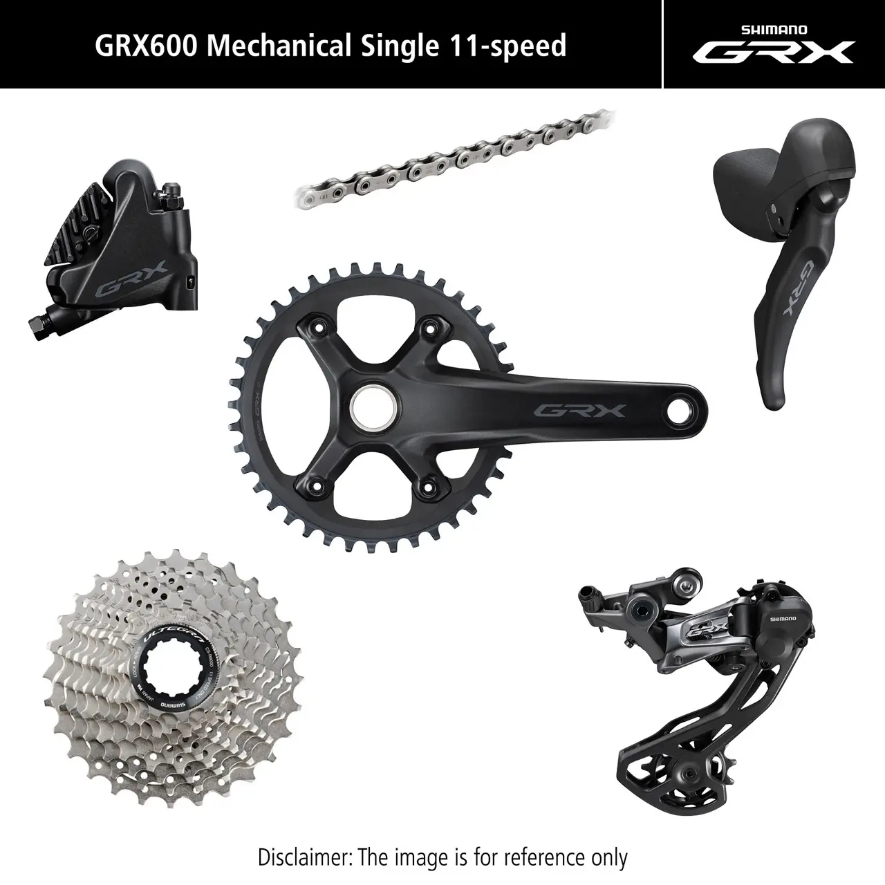 Velo Store - UK Complete mono bike package Shimano GRX 600 11 SPEED 172,5 mm, 11-30T | Extra 10% off with Subscription, Postage £16.79 to UK Fedex.