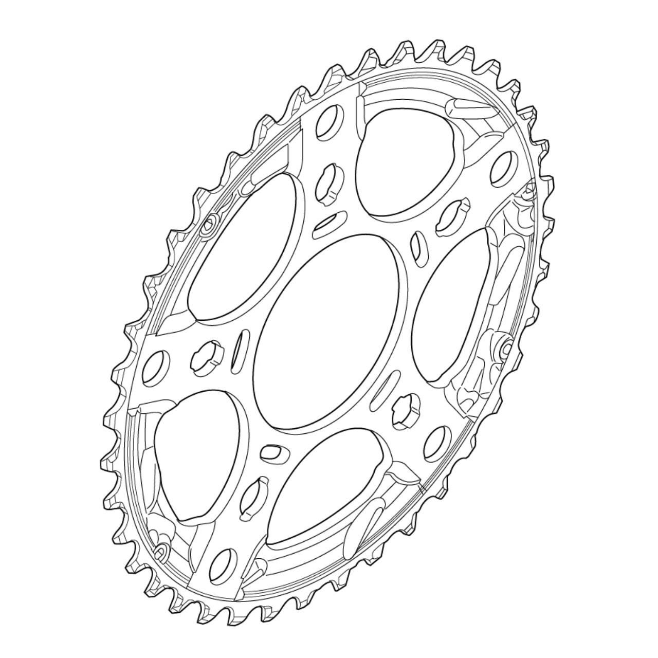 Shimano Ultegra Kettenblatt FC-6703 / FC-6703-G 10-fach, Black, 39t