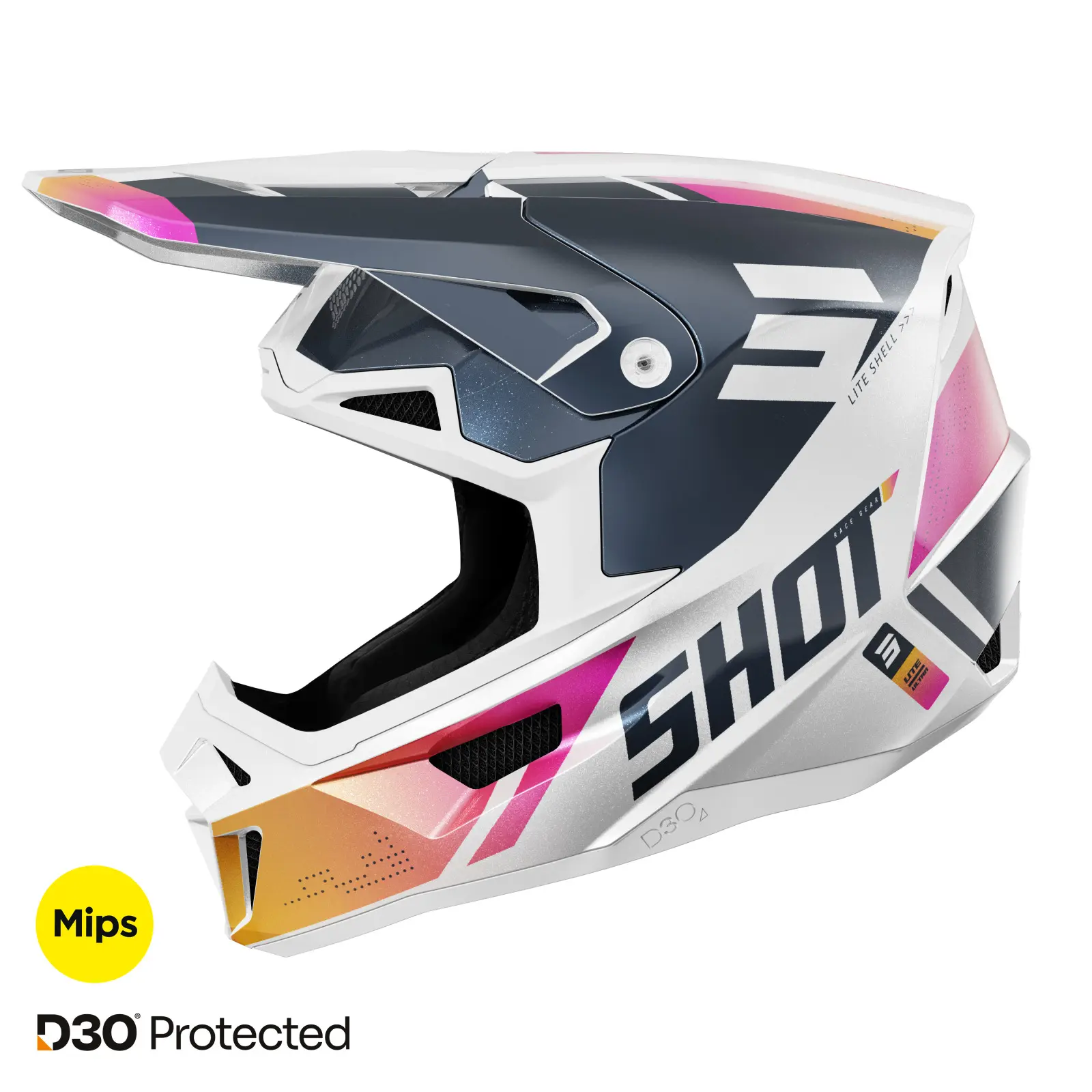 Motorrad-Integralhelm Shot Race Gear Lite Ultra