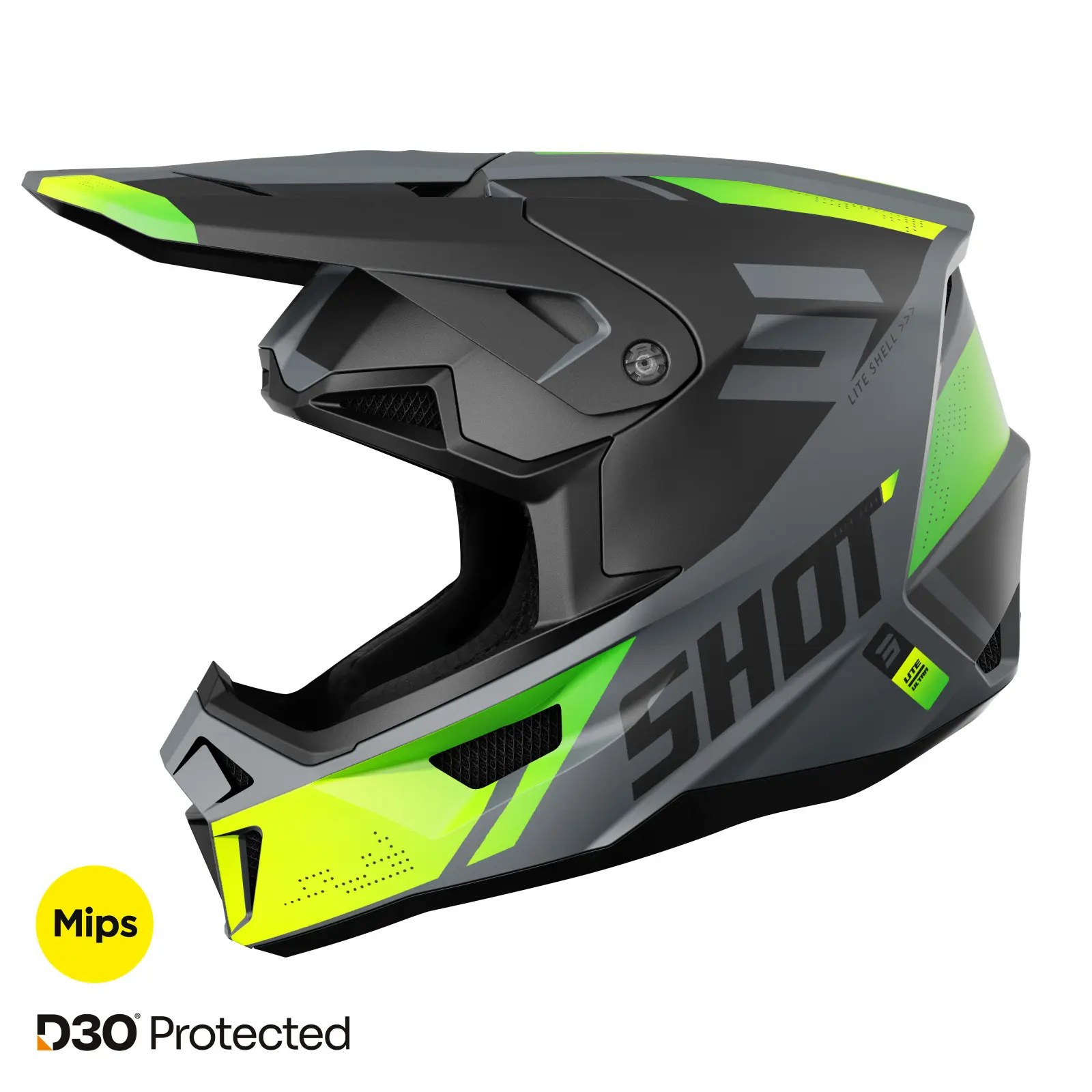 Motorrad-Integralhelm Shot Race Gear Lite Ultra