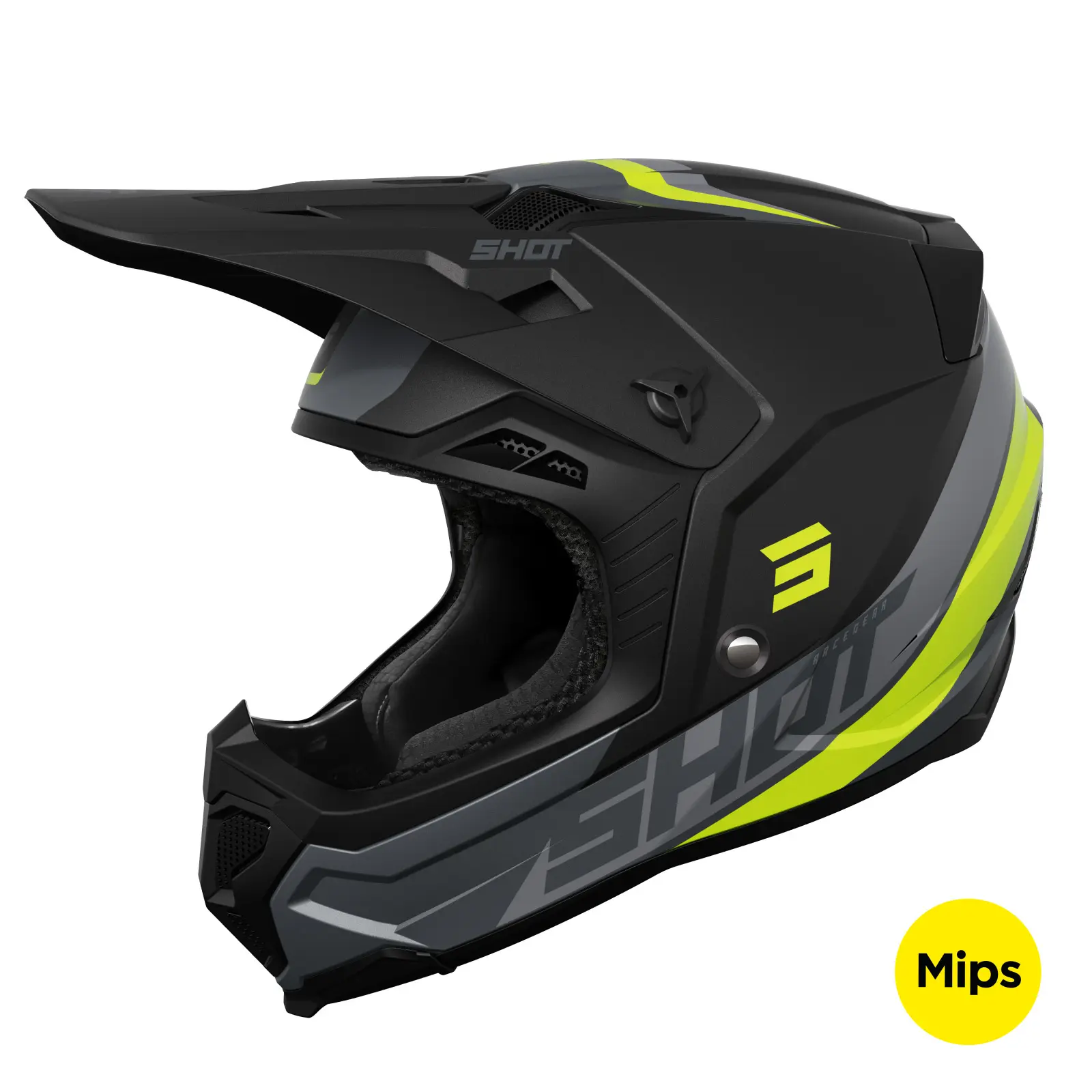 Motorrad-Integralhelm Shot Race Gear Core Custom