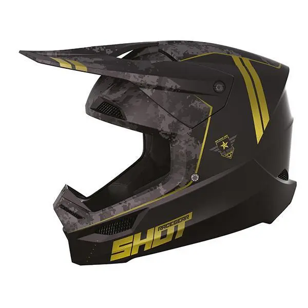 Motorrad-Cross-Helm Shot Race Gear Furious Army