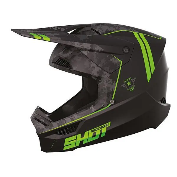Motorrad-Cross-Helm Shot Race Gear Furious Army