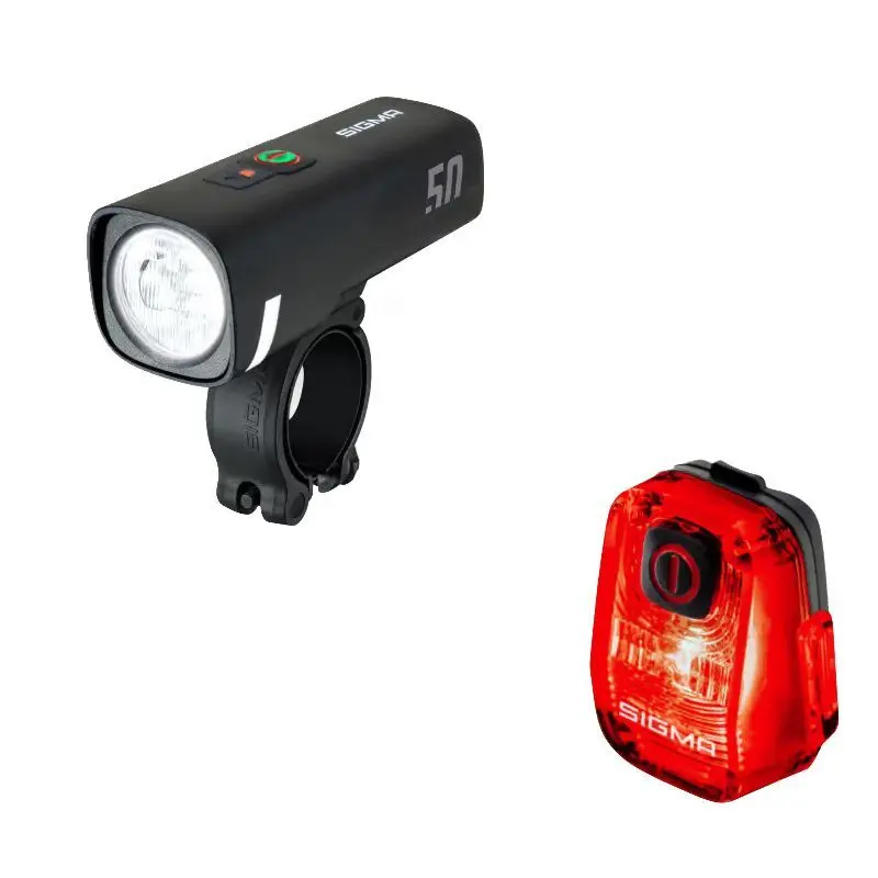 Gioco di luci anteriore/posteriore Sigma Aura 50 Nyte 10 USB