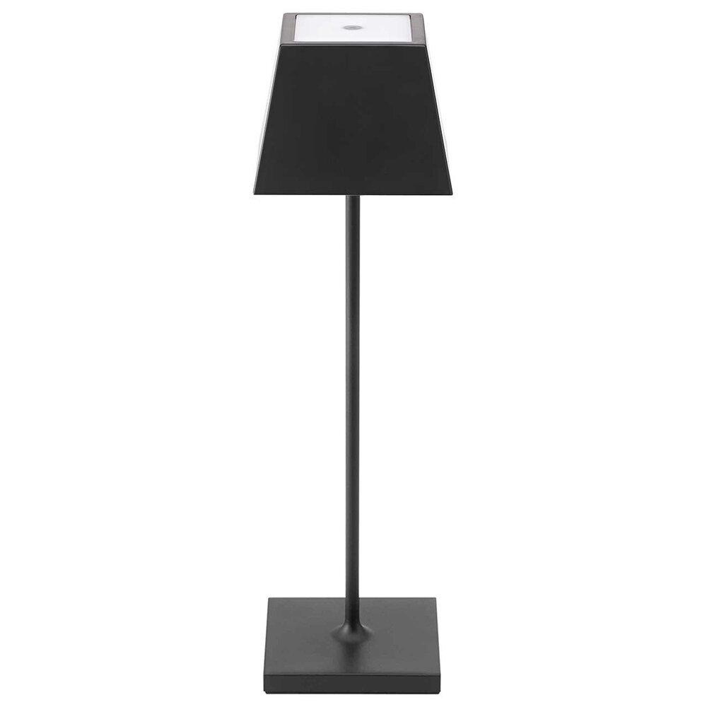 4028085450233 - LED-Akkutischleuchte Nuindie ECKIG in Schwarz 22W 180 lm Flex Mood 2200K-2700K mit Li-Ion-Akku inklEasy-Connect Ladekabel IP54