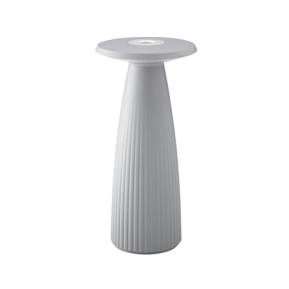 4028085454422 - SIGOR Blumenvase Akku-Tischleuchte LED Nuflair 24cm Flex-Mood IP54 USB-C dimmbar nebelgrau