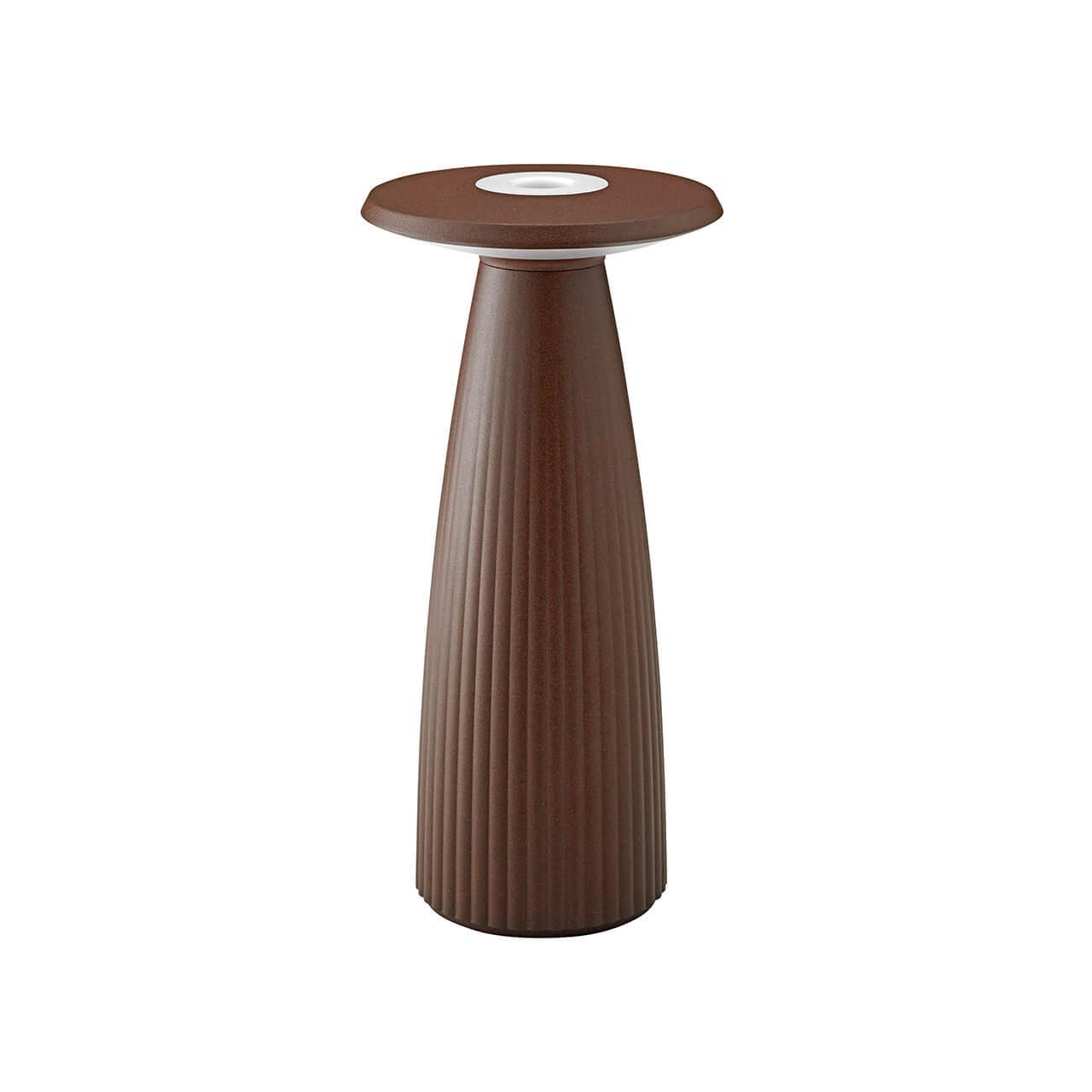 4028085454477 - SIGOR Blumenvase Akku-Tischleuchte LED Nuflair 24cm Flex-Mood IP54 USB-C dimmbar rostbraun