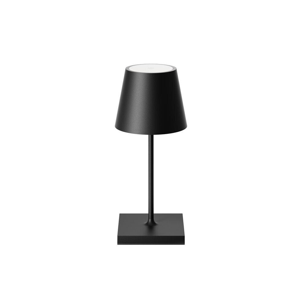 4028085454705 - Sigor Nuindie Mini Akku Tischleuchte 25cm nachtschwarz – kompakte Tischlampe – 2200-2700K – IP54 – USB-C