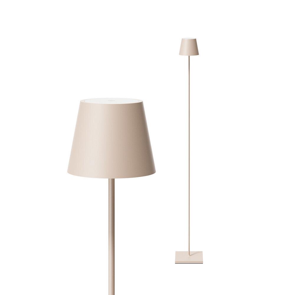 4028085454934 - LED-Akku-Stehlampe Nuindie IP54 120 cm rund USB-C dünenbeige