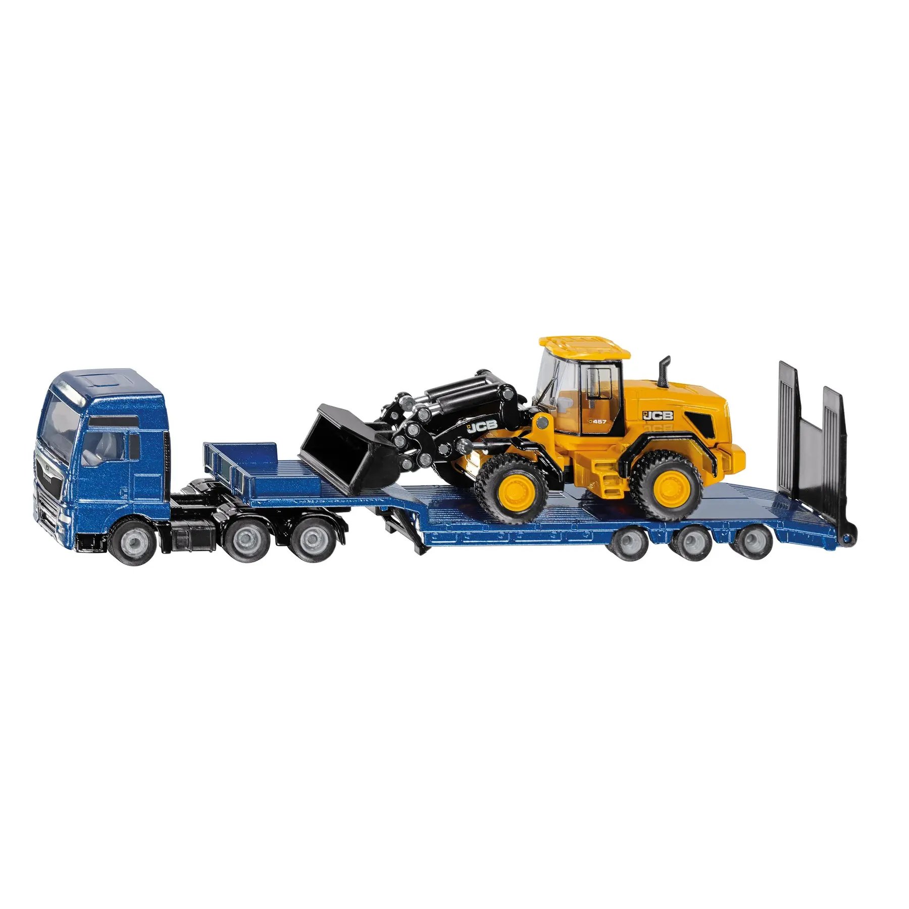 Auto Spiele - Tieflader mit jcb Siku