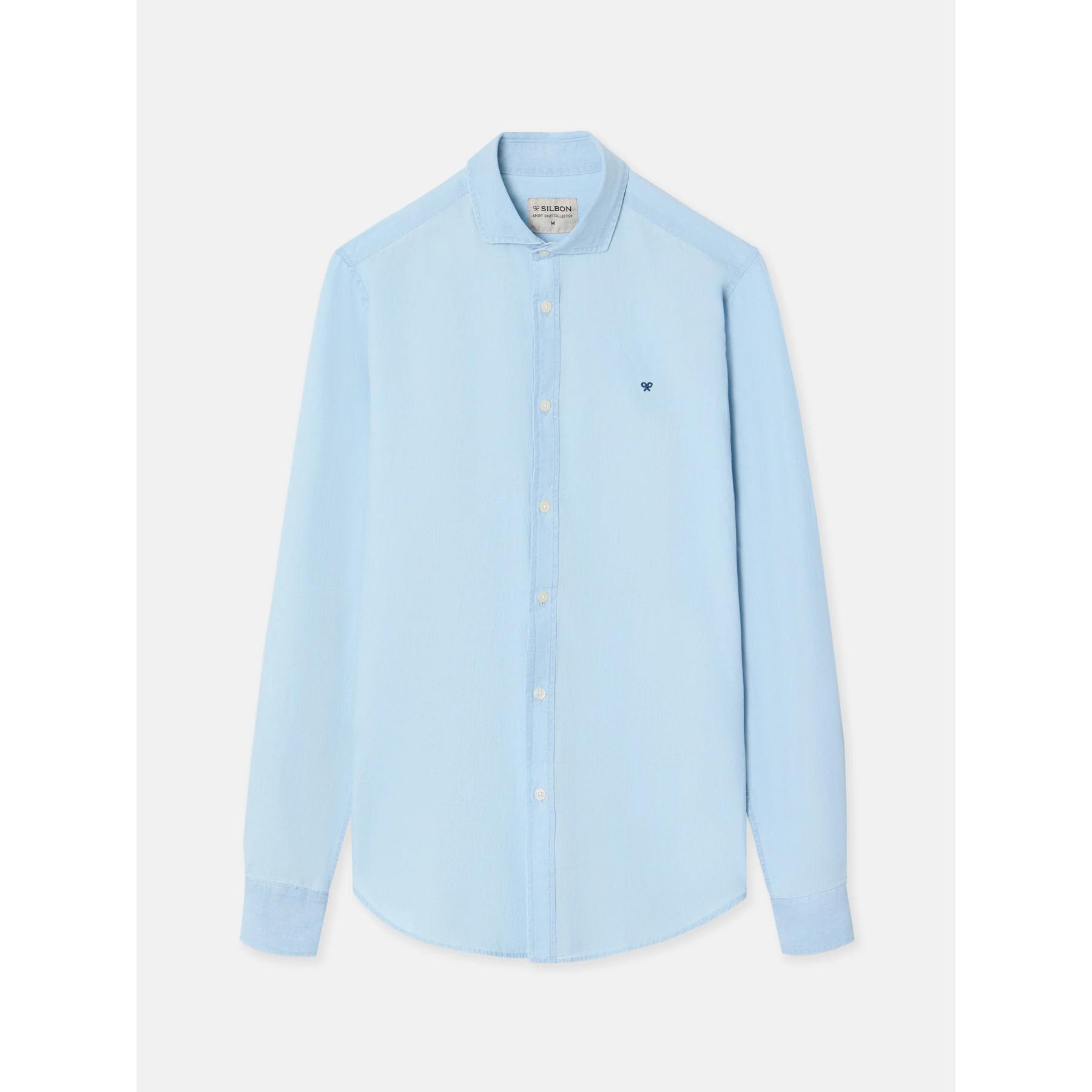 8445165625026 - Langarmjeanshemd mit Cut-Out-Schnitt Silbon