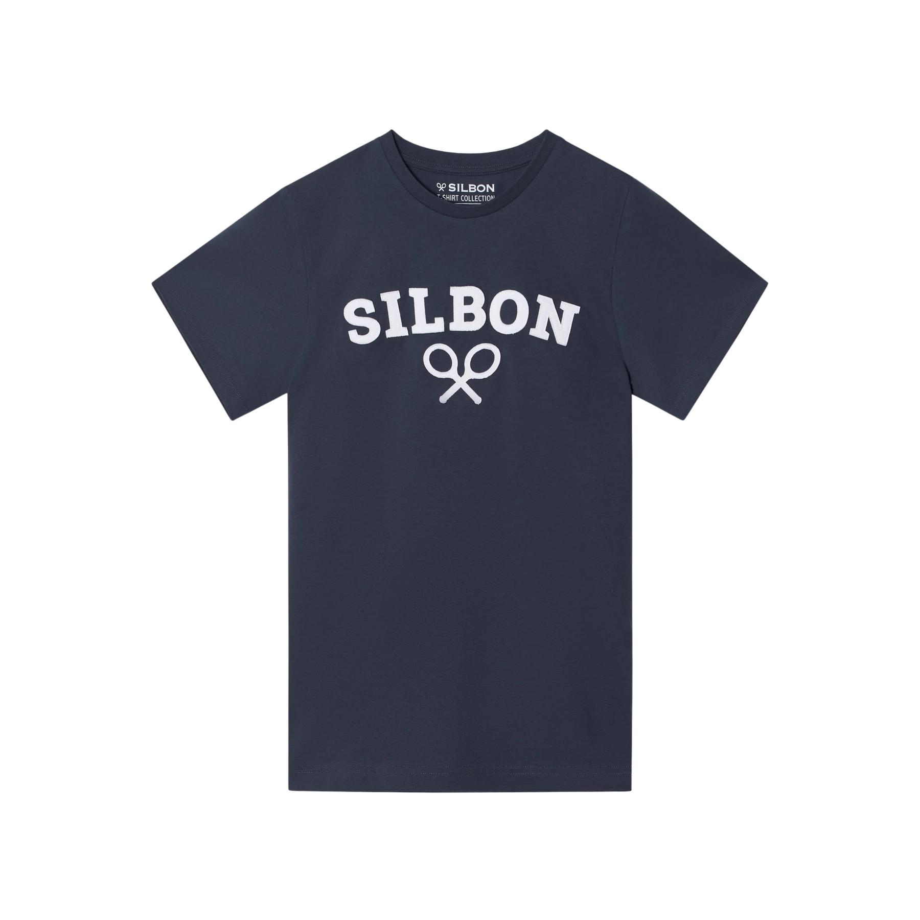 8445165634134 - T-Shirt mit Schläger-Motiv auf der Brust Silbon