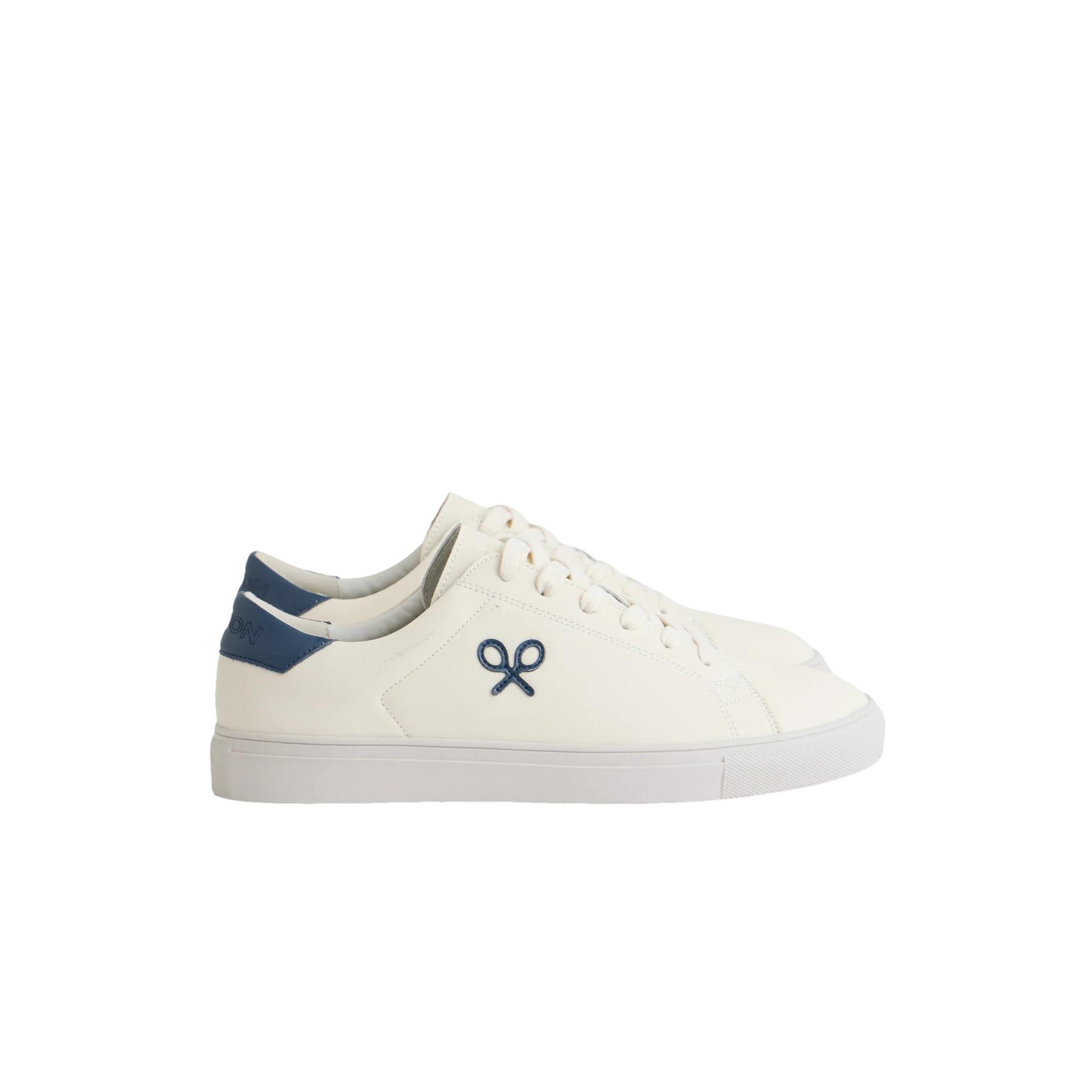 8447340110655 - Klassische Ledersneaker mit einem Schläger appliqué Silbon